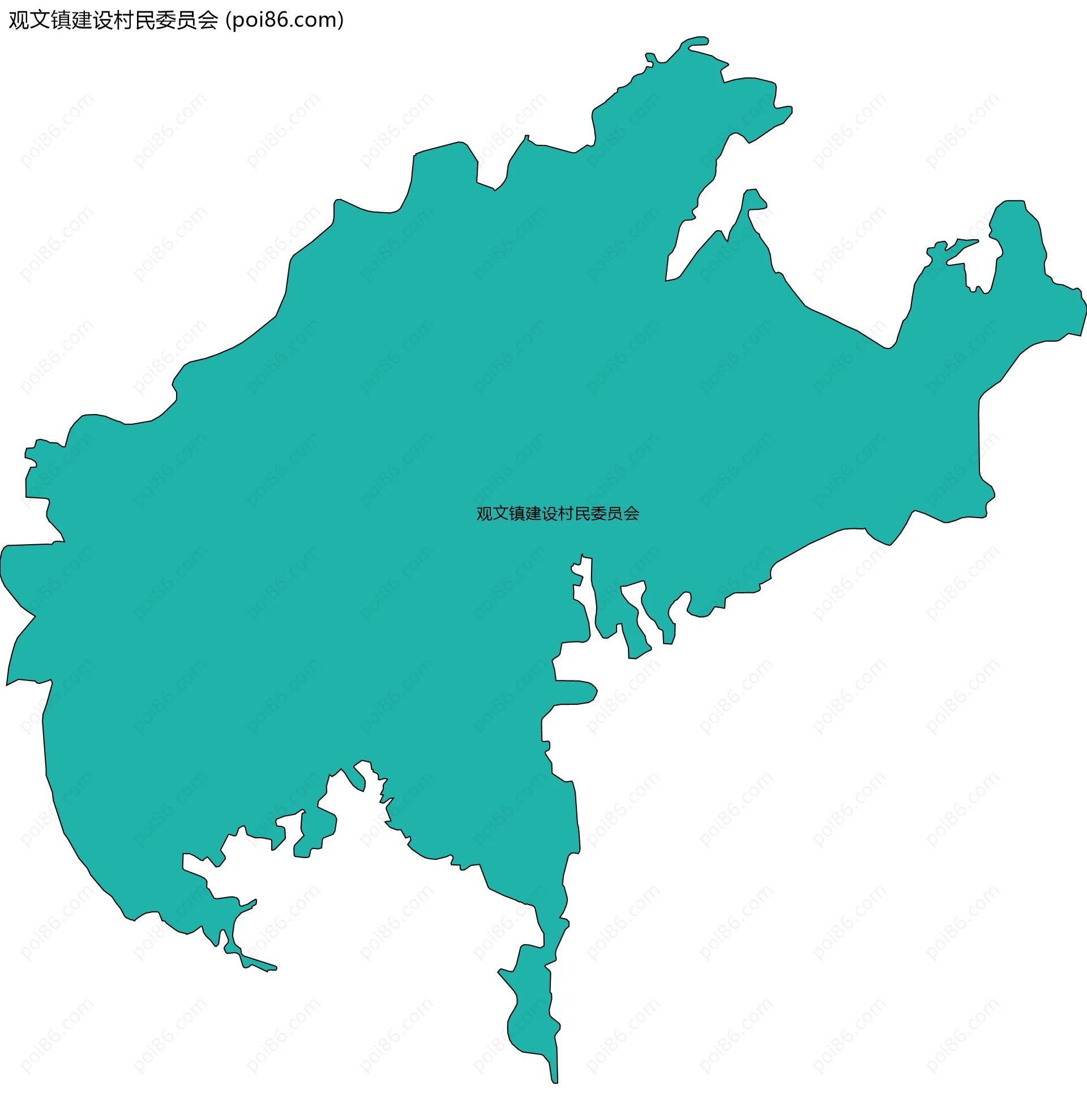 观文镇建设村民委员会边界地图