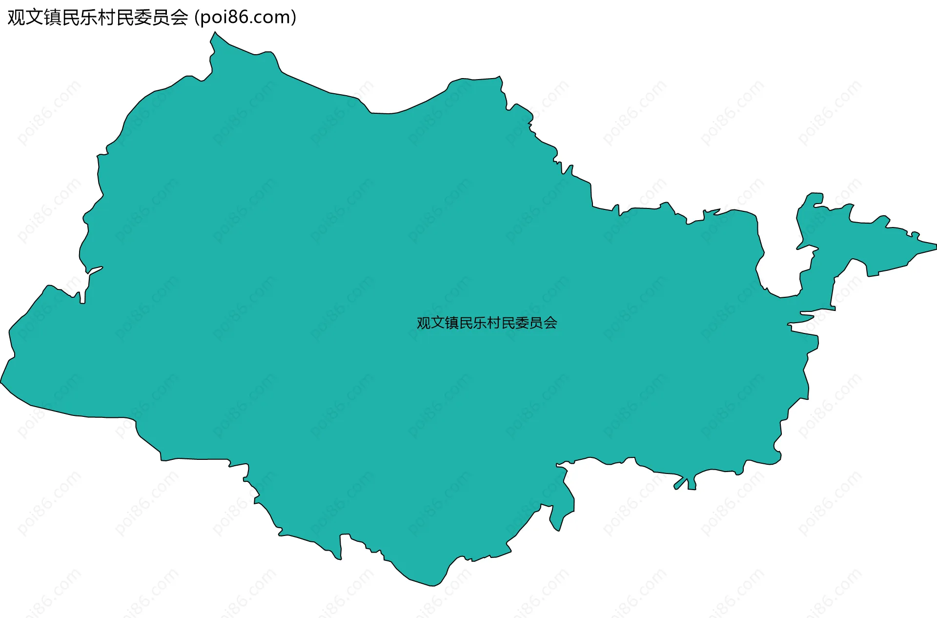 观文镇民乐村民委员会边界地图