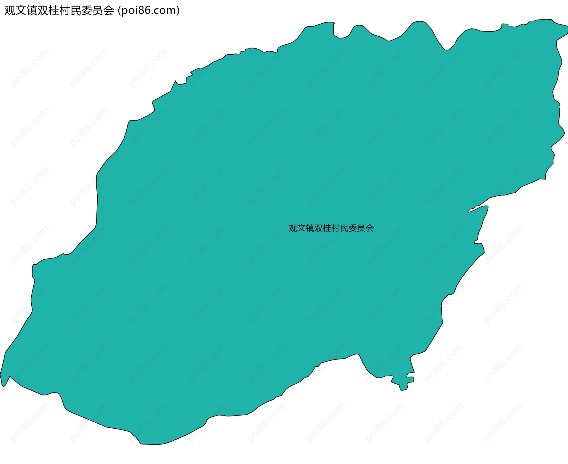 观文镇双桂村民委员会边界地图