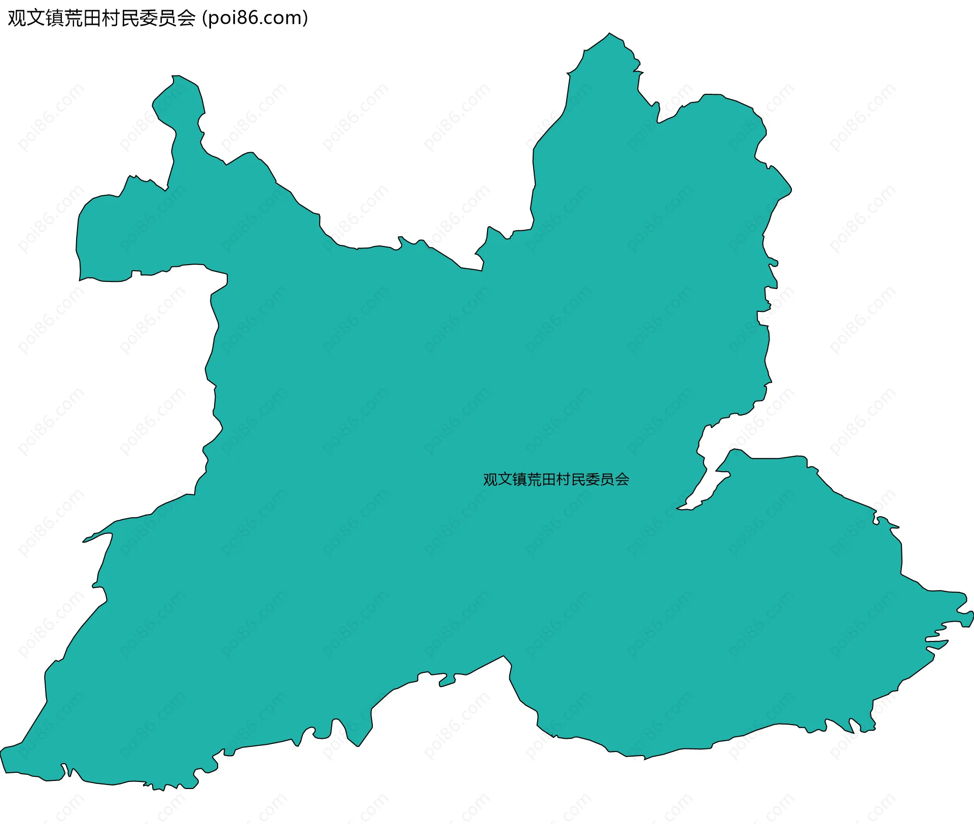 观文镇荒田村民委员会边界地图