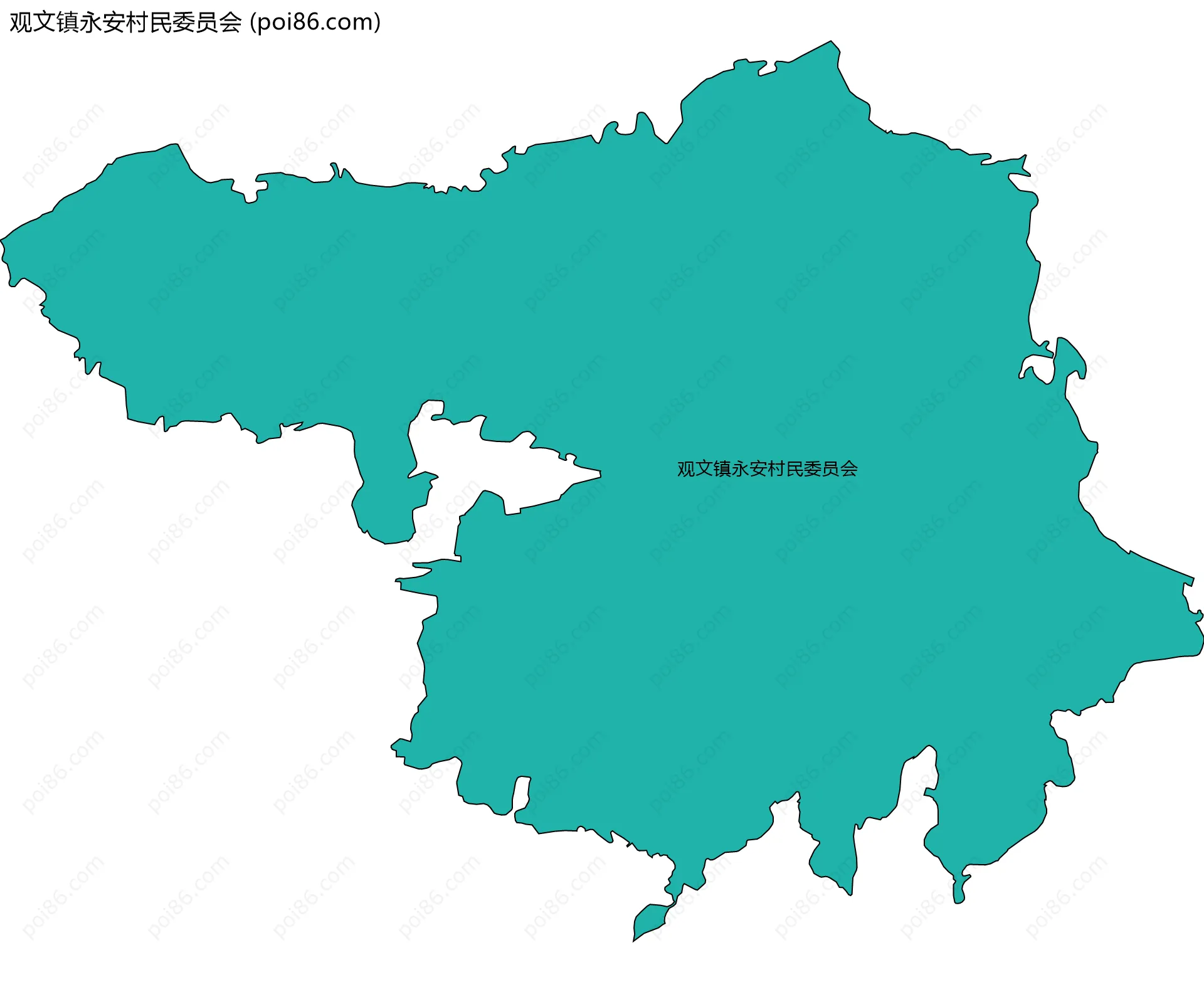 观文镇永安村民委员会边界地图