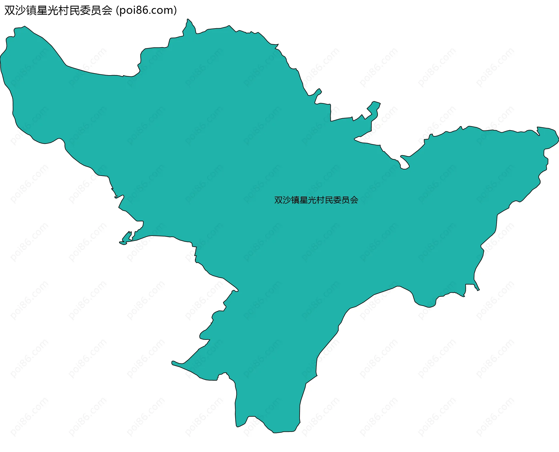 双沙镇星光村民委员会边界地图