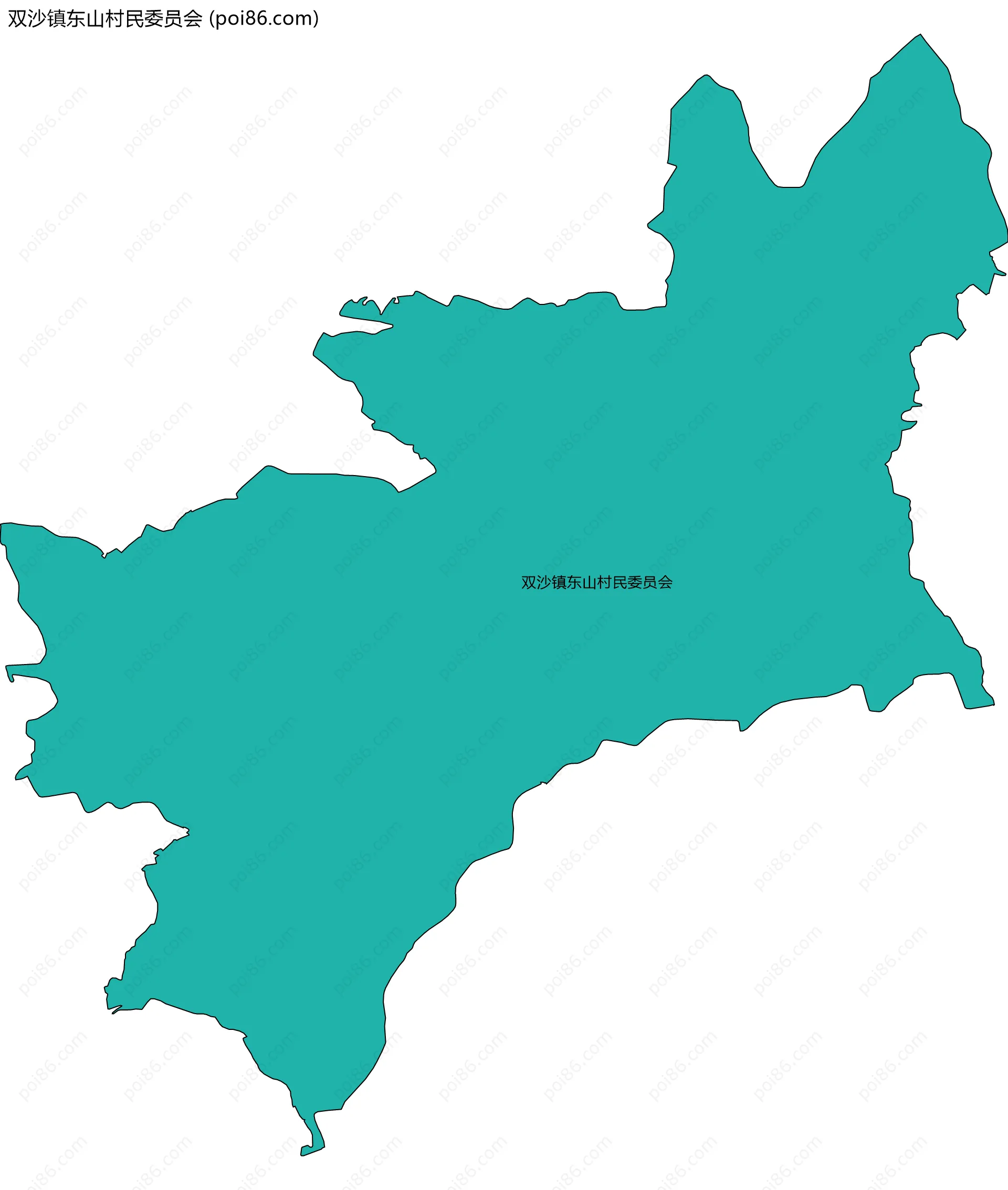双沙镇东山村民委员会边界地图