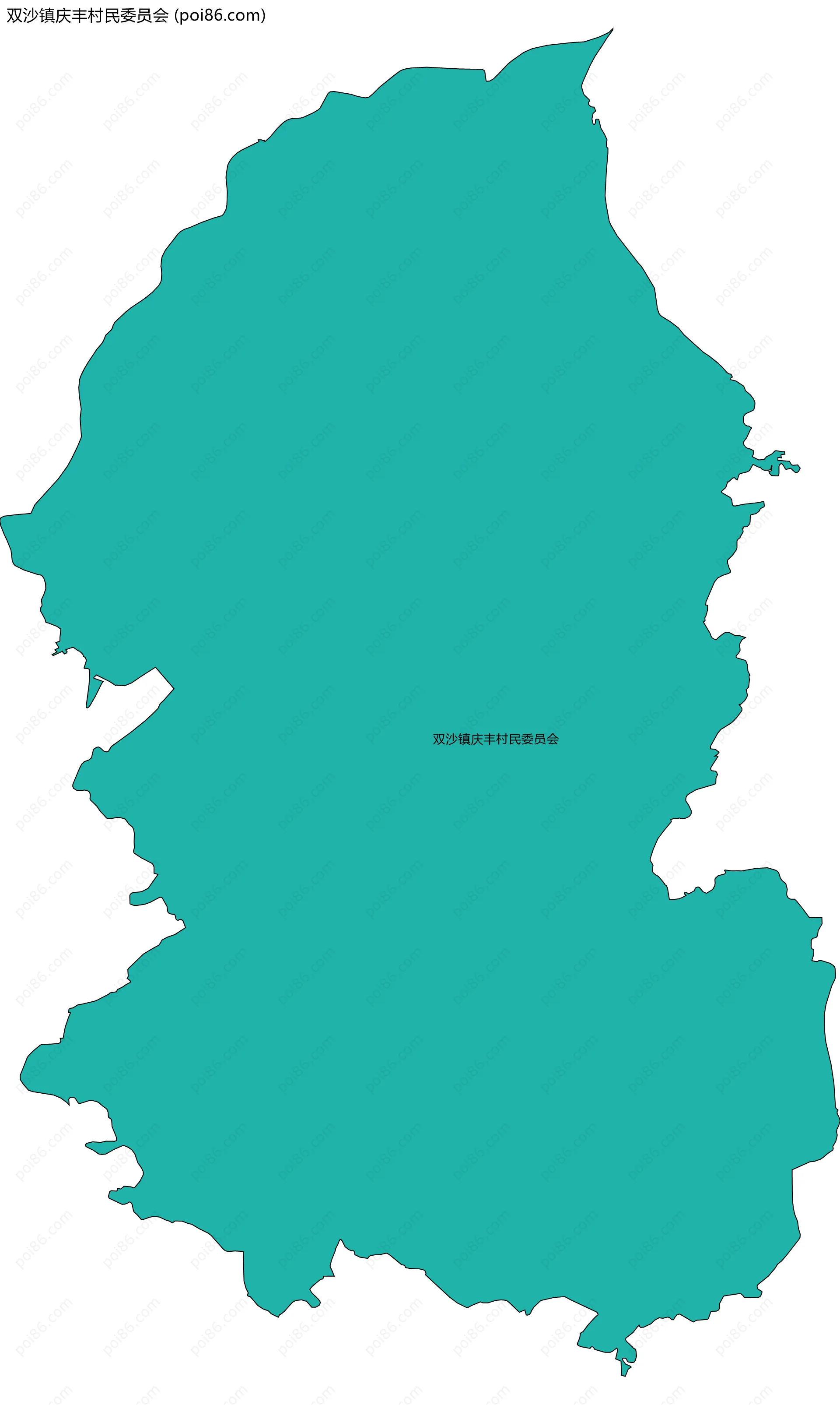 双沙镇庆丰村民委员会边界地图
