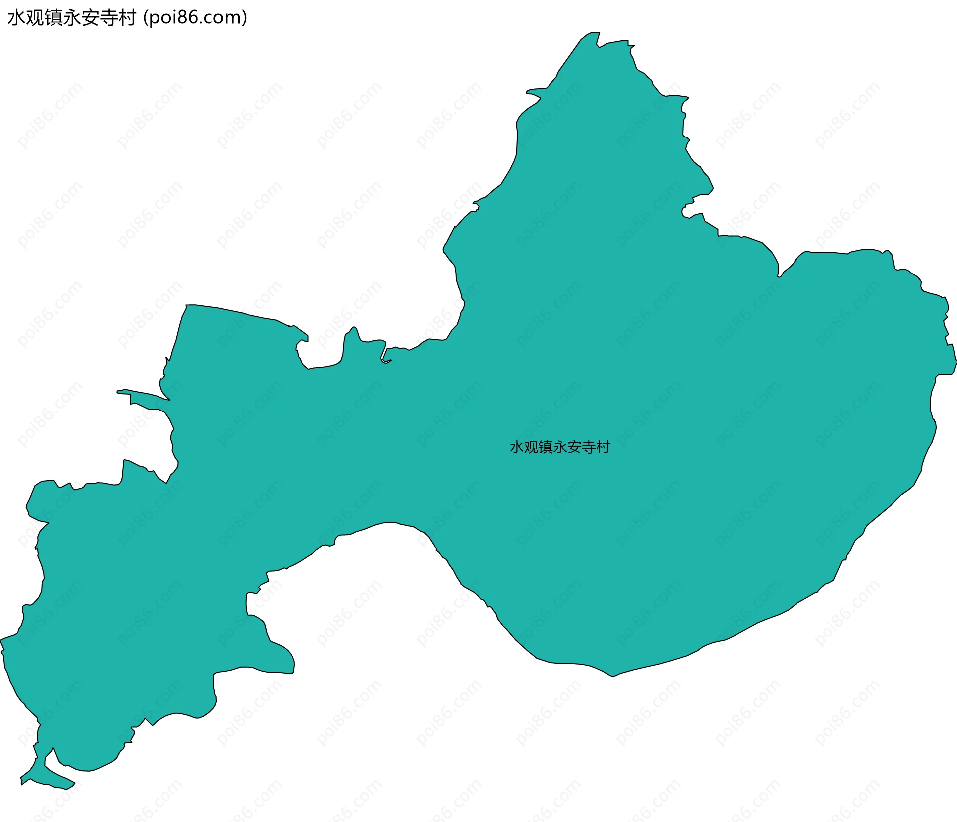 水观镇永安寺村边界地图