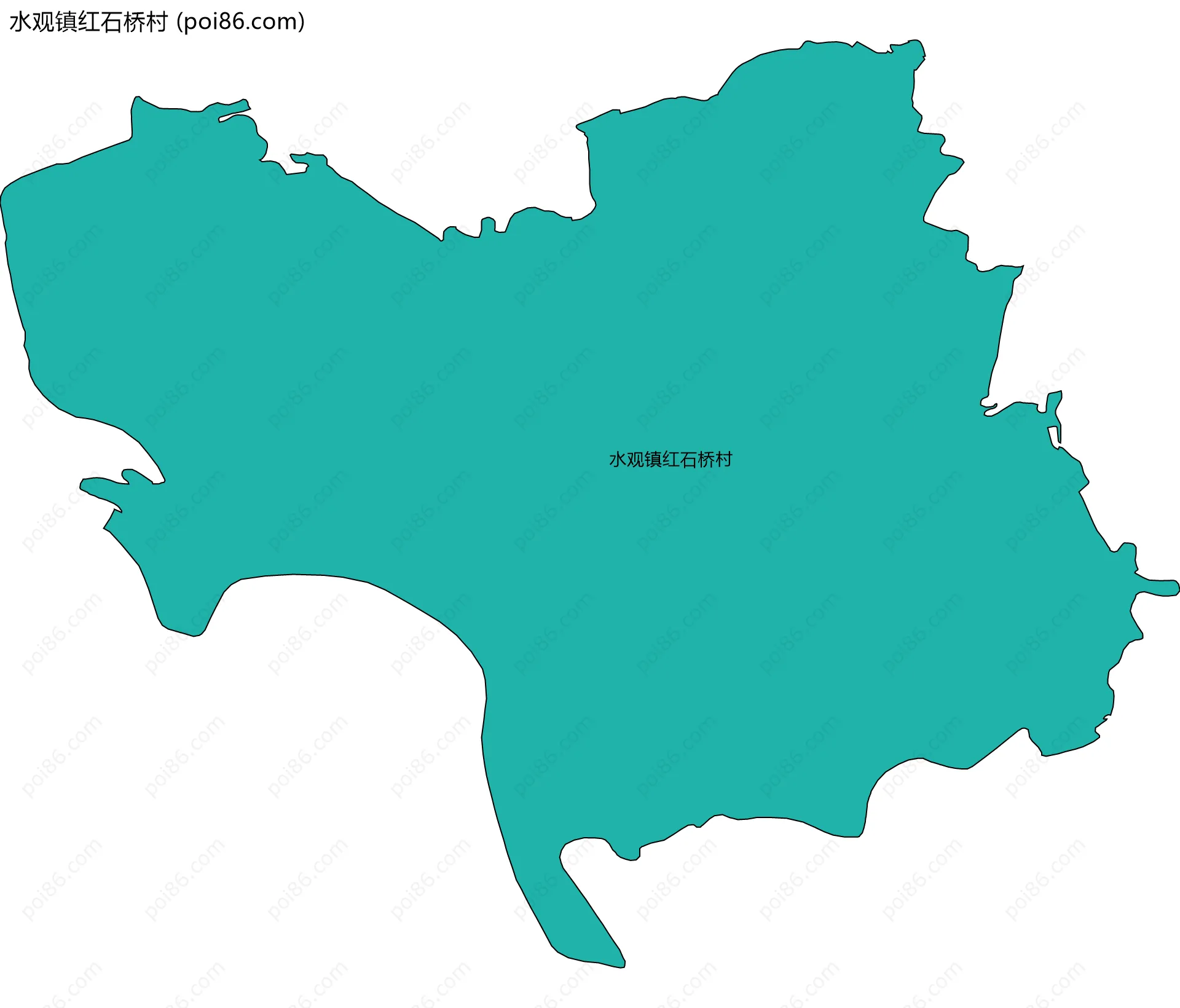 水观镇红石桥村边界地图