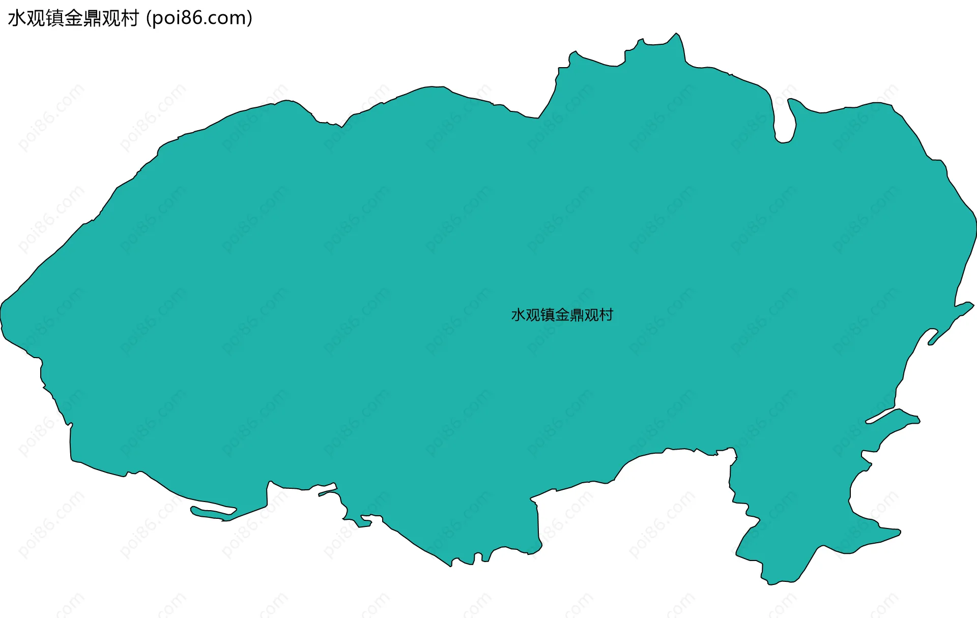 水观镇金鼎观村边界地图