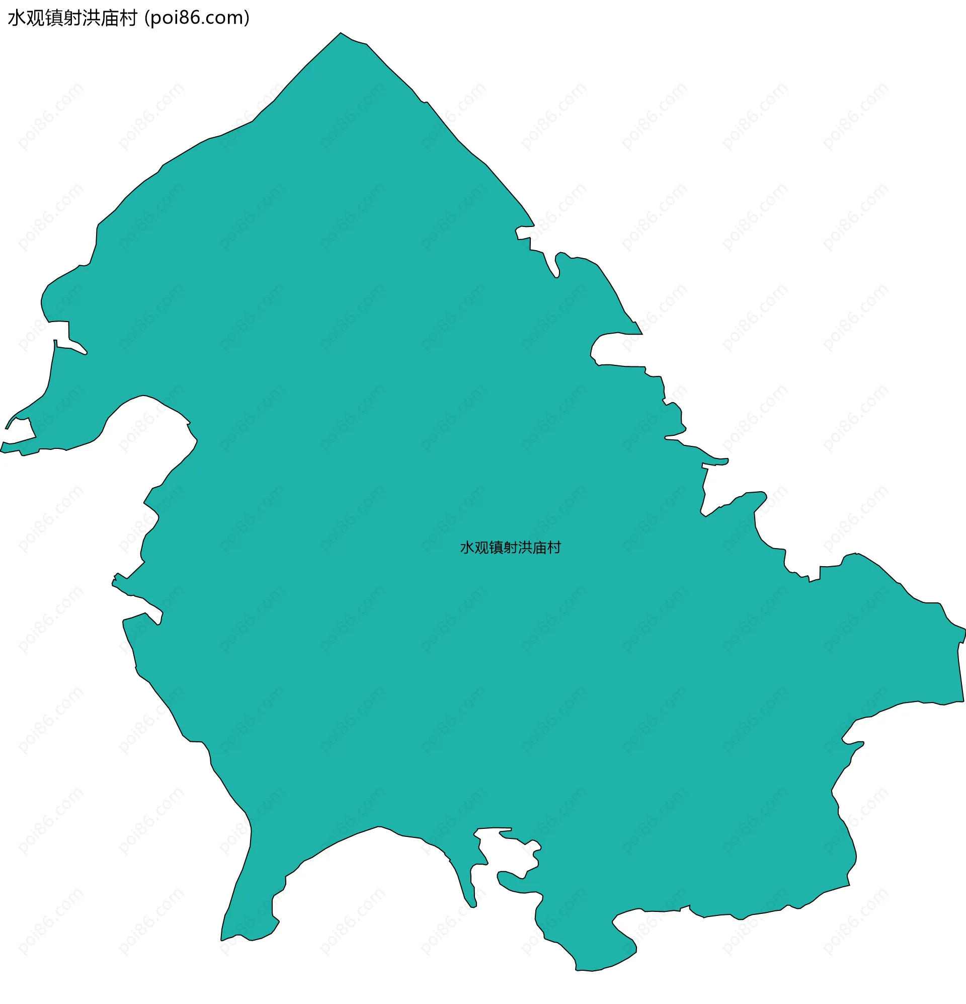 水观镇射洪庙村边界地图