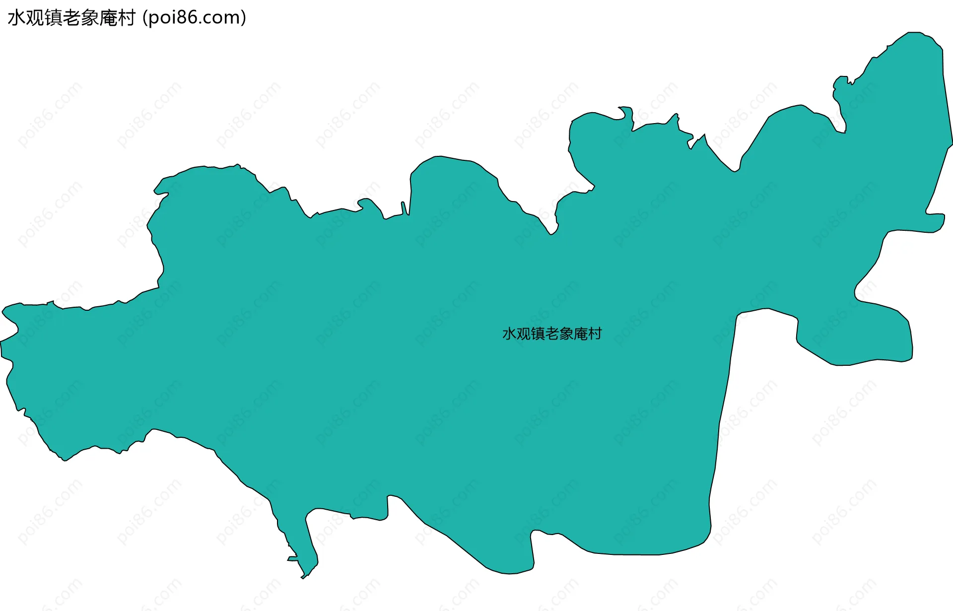 水观镇老象庵村边界地图