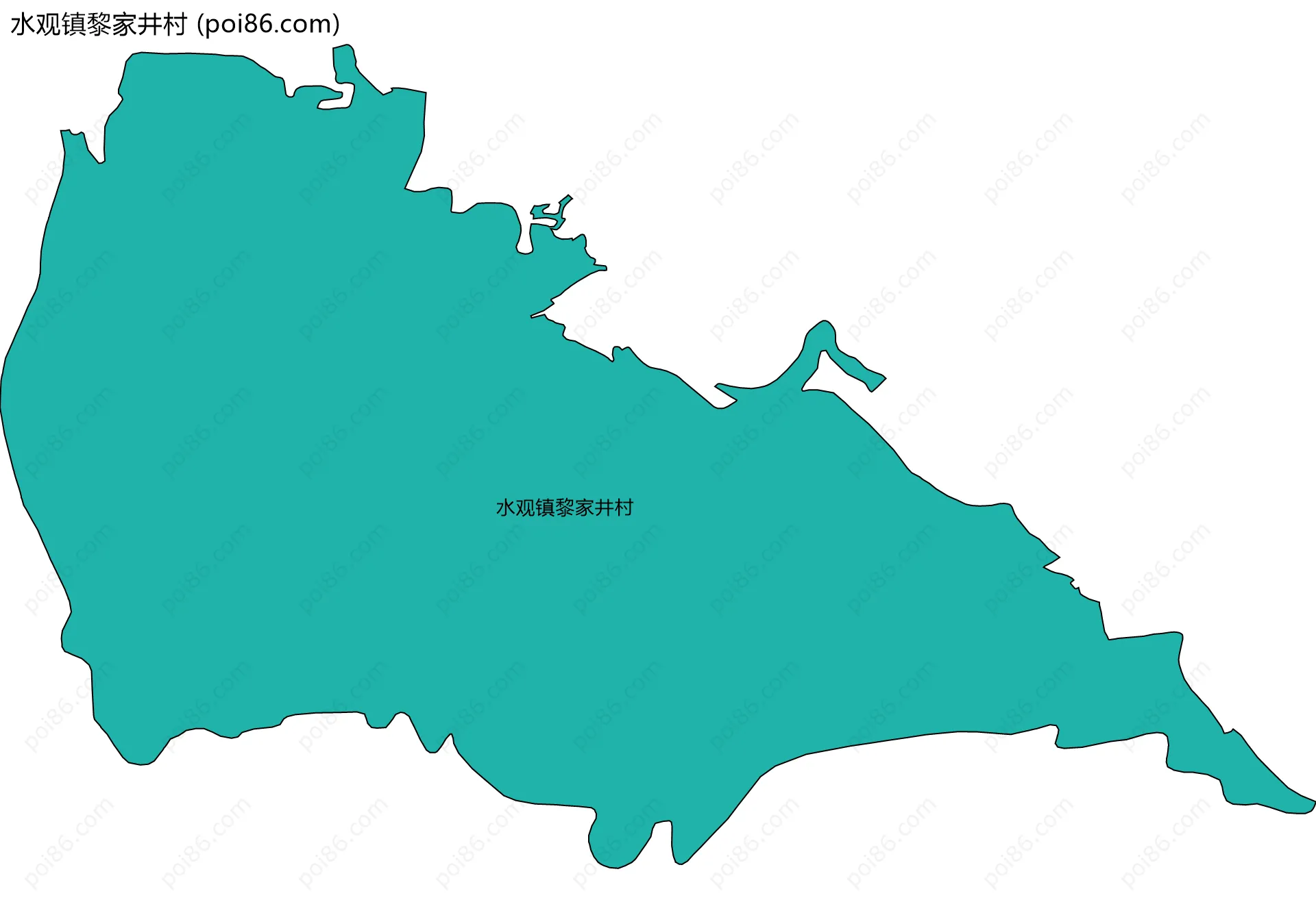 水观镇黎家井村边界地图