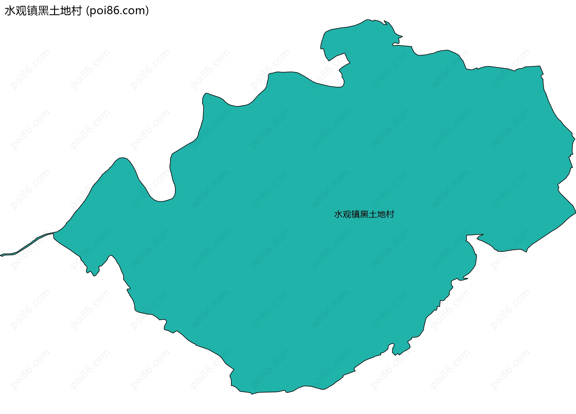 水观镇黑土地村边界地图