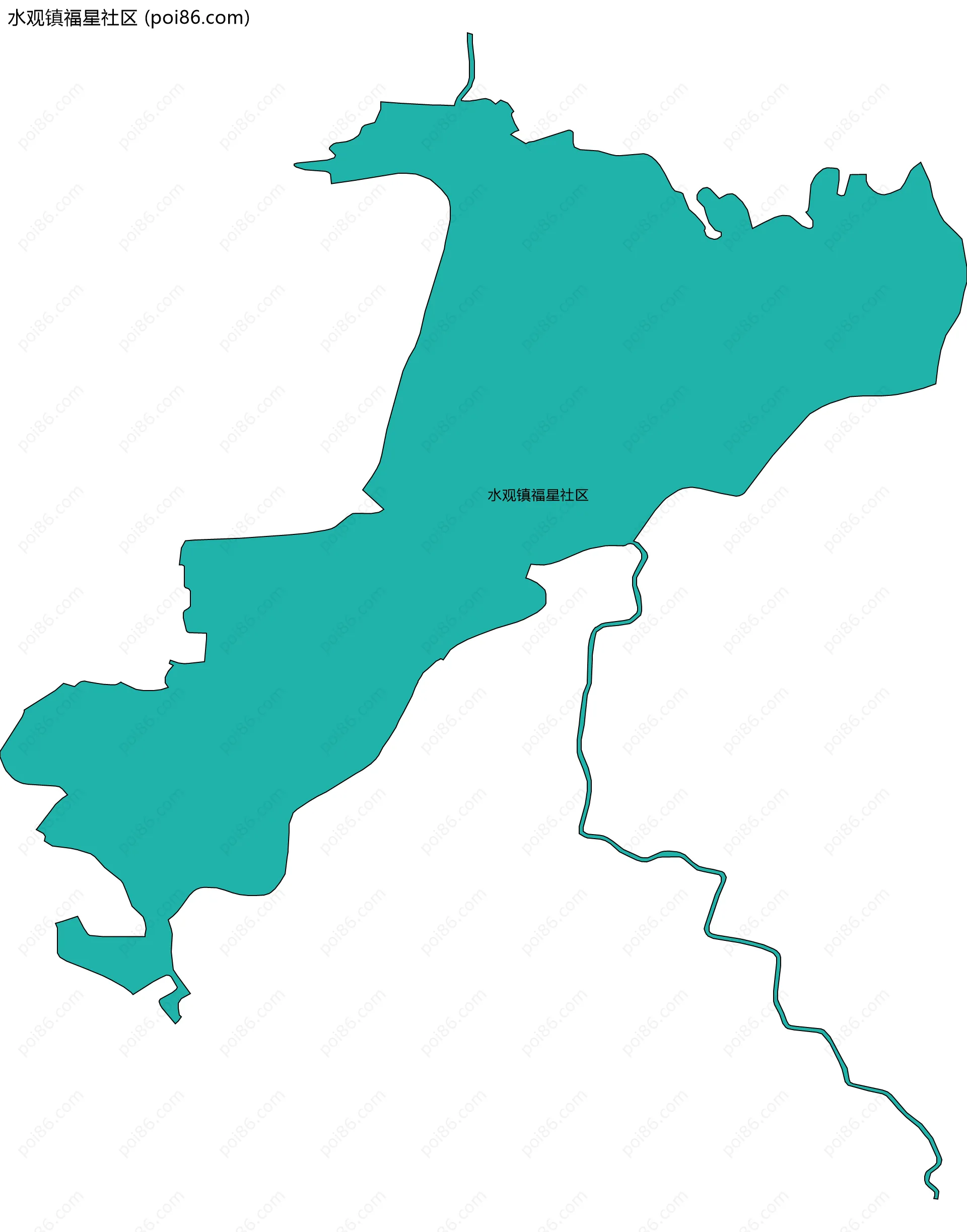 水观镇福星社区边界地图