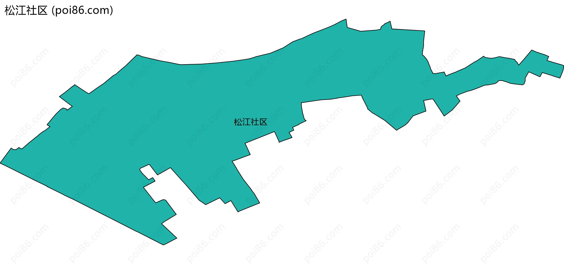 松江社区边界地图