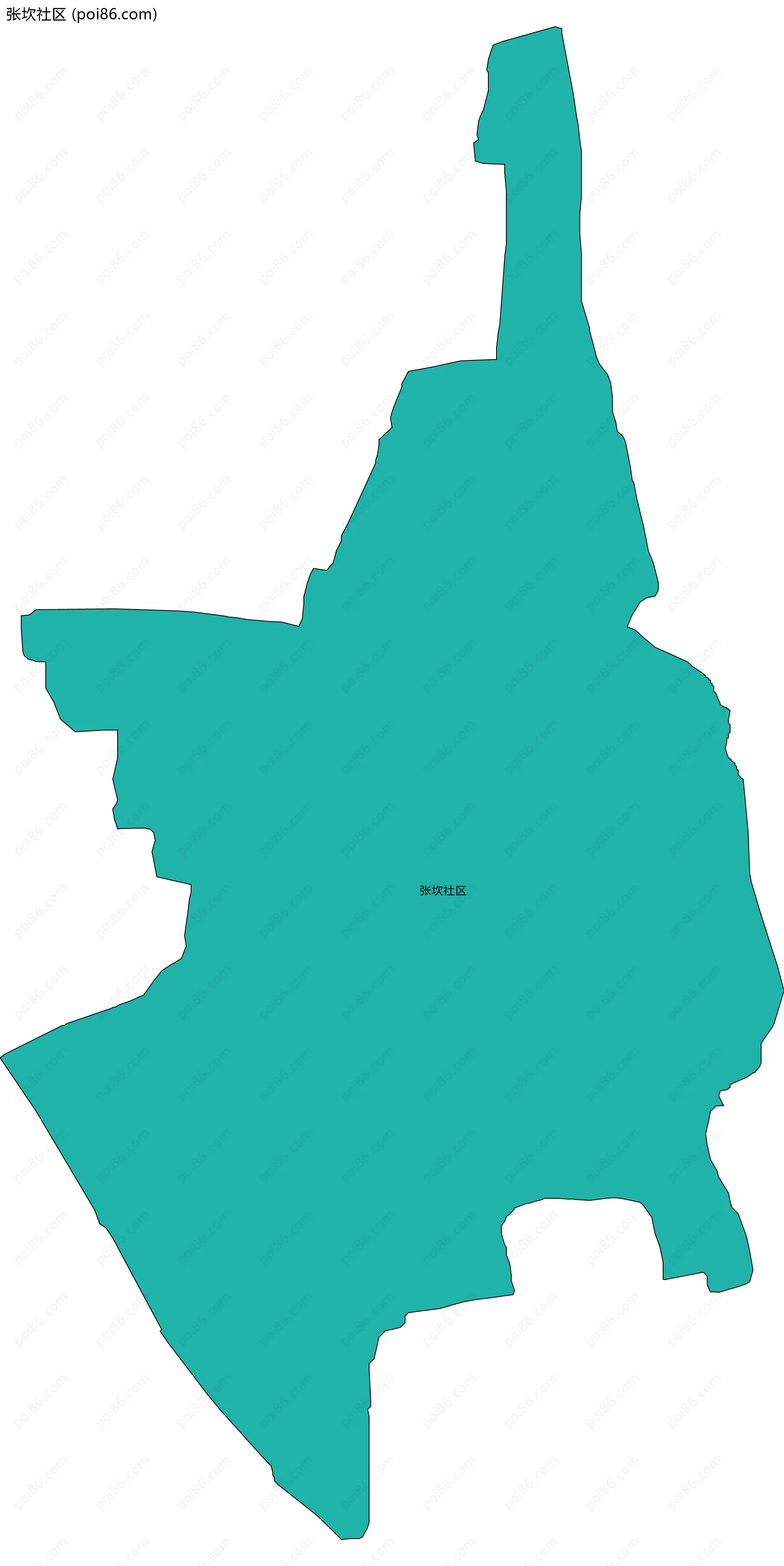 张坎社区边界地图