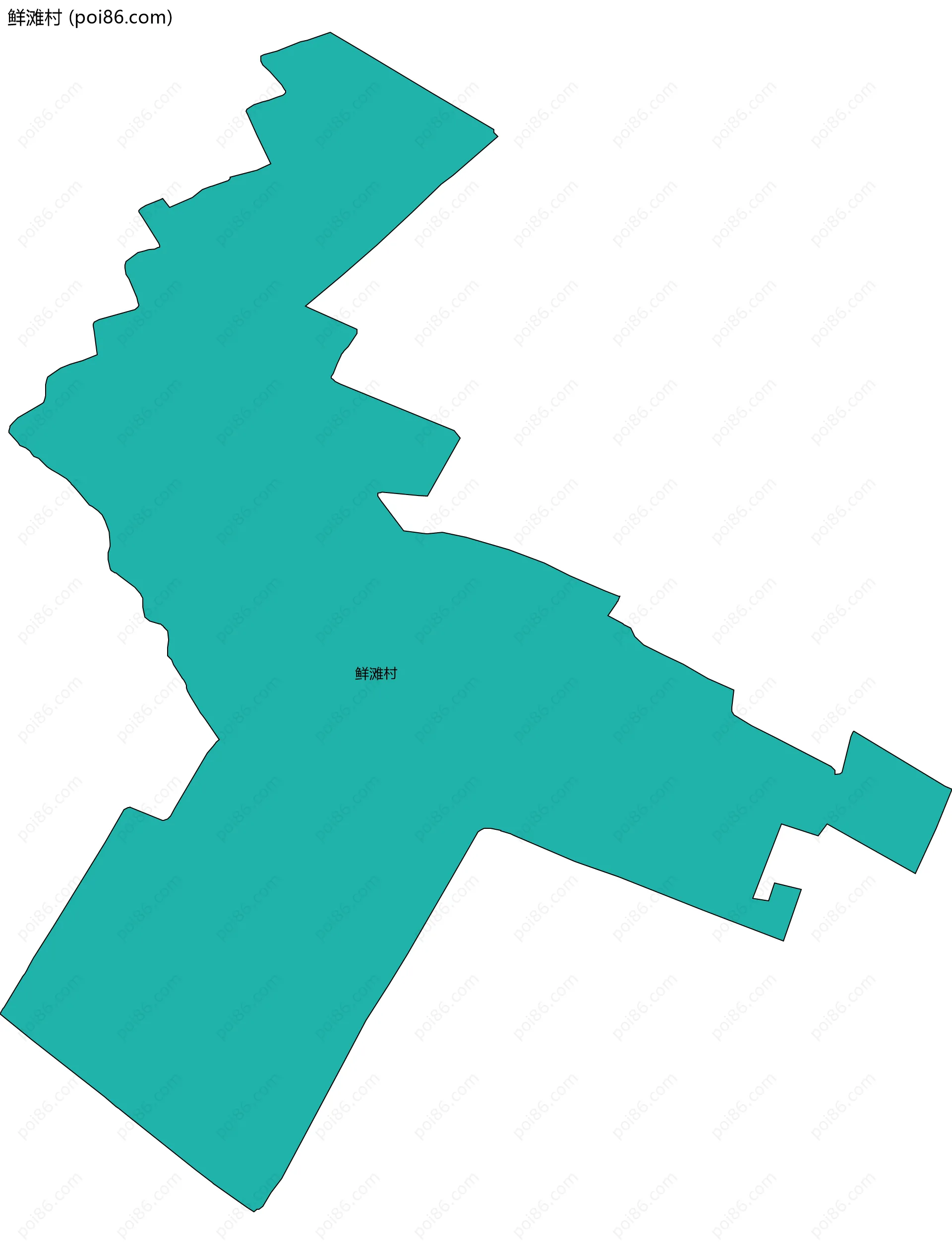 鲜滩村边界地图