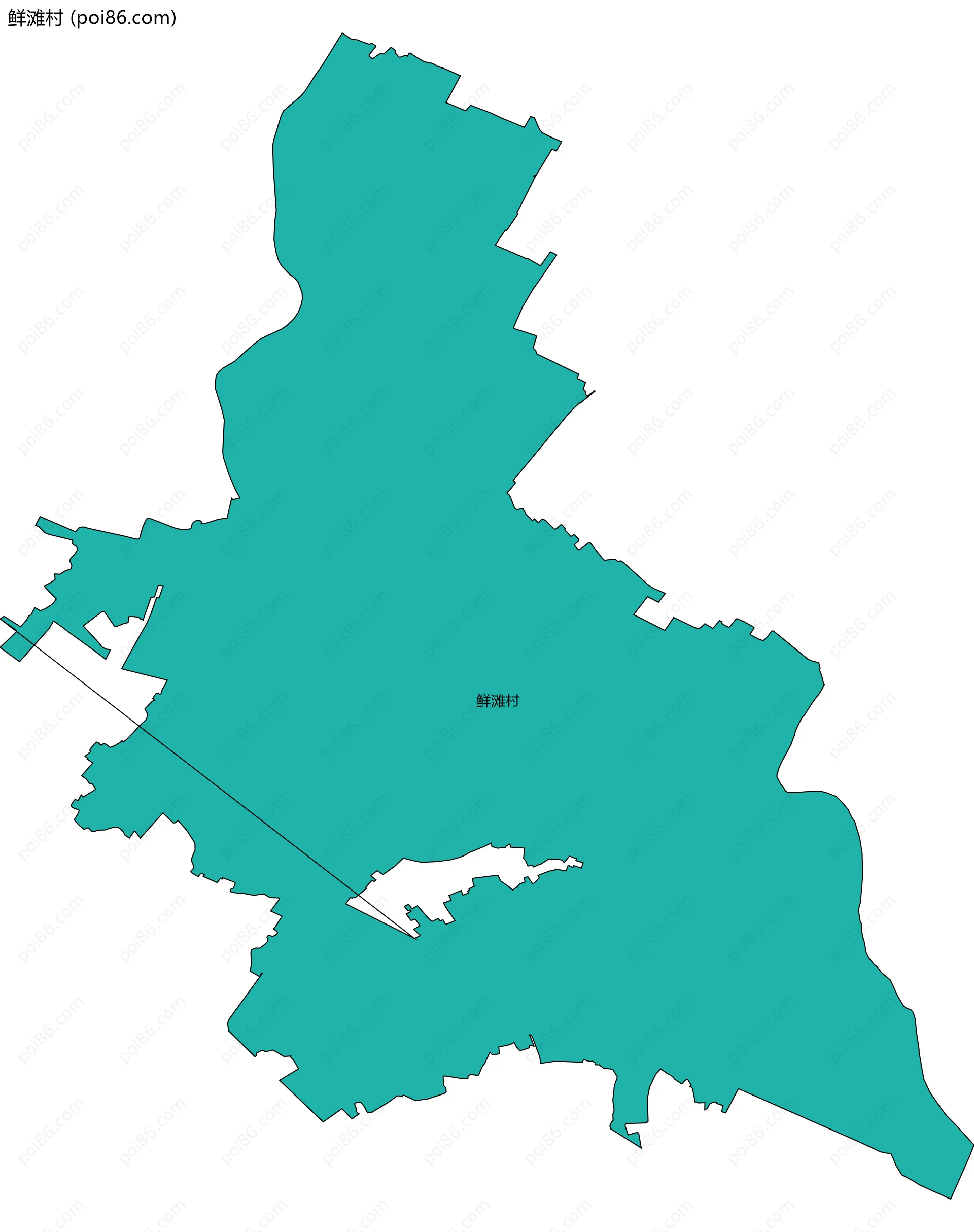 鲜滩村边界地图