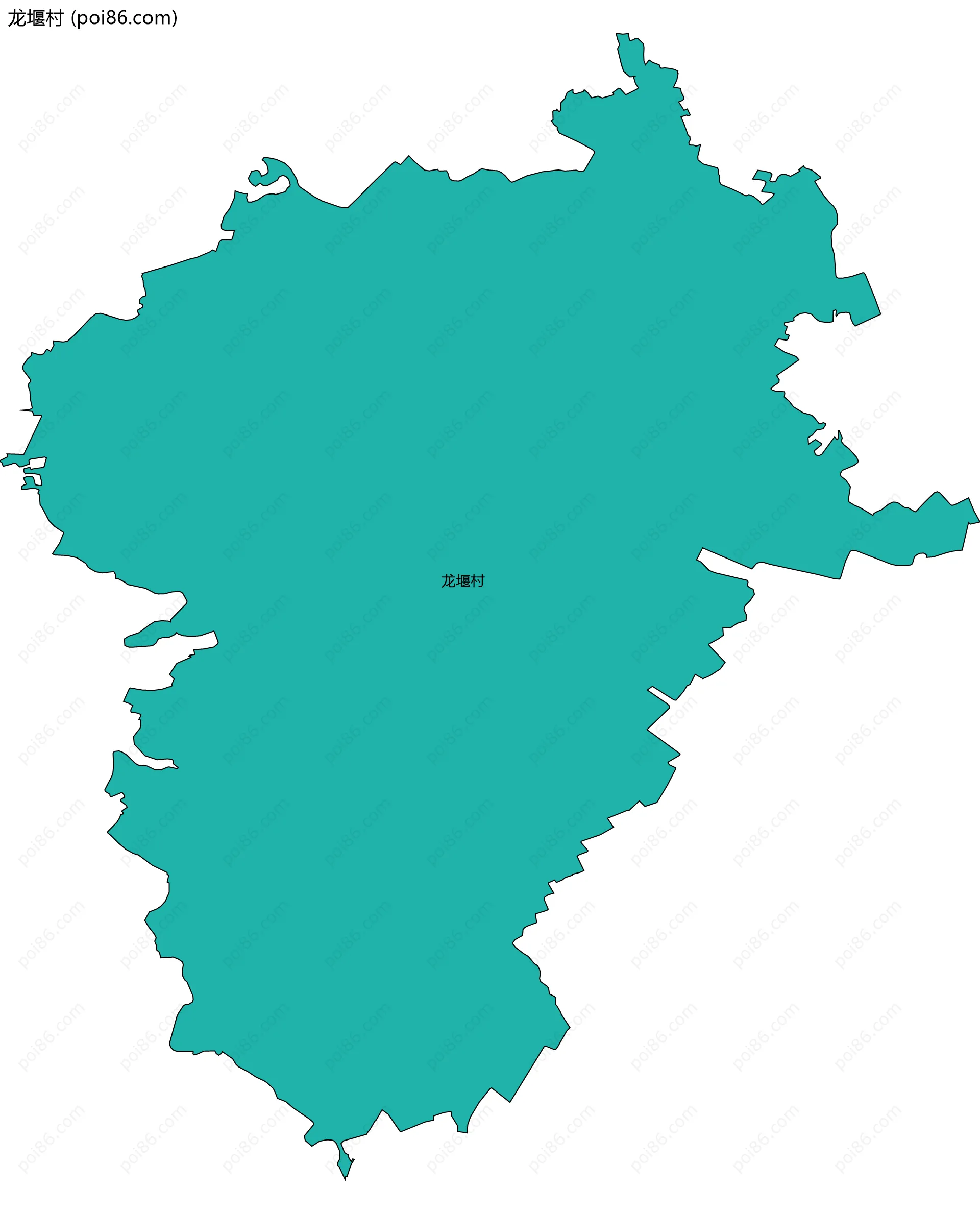 龙堰村边界地图