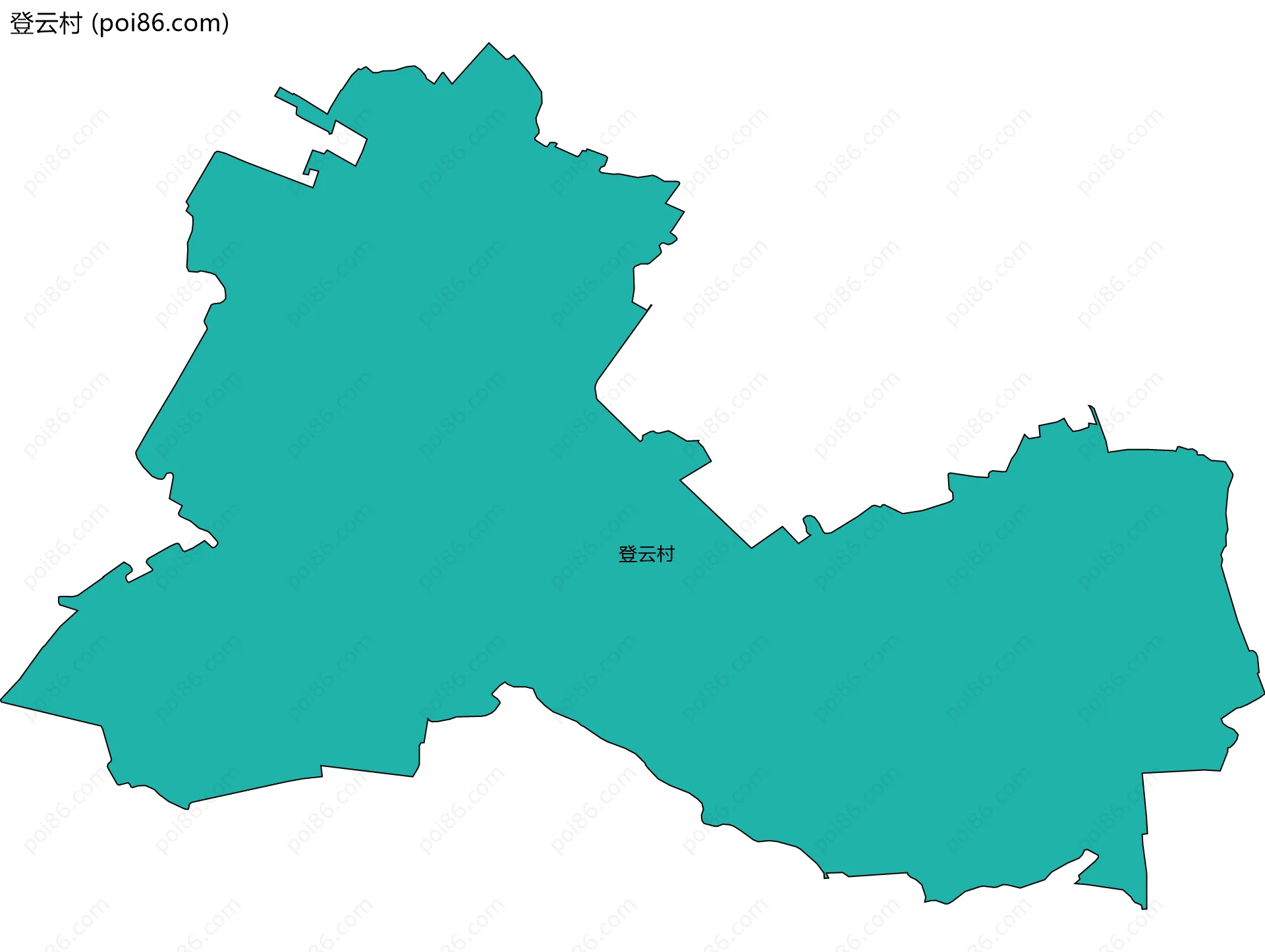 登云村边界地图