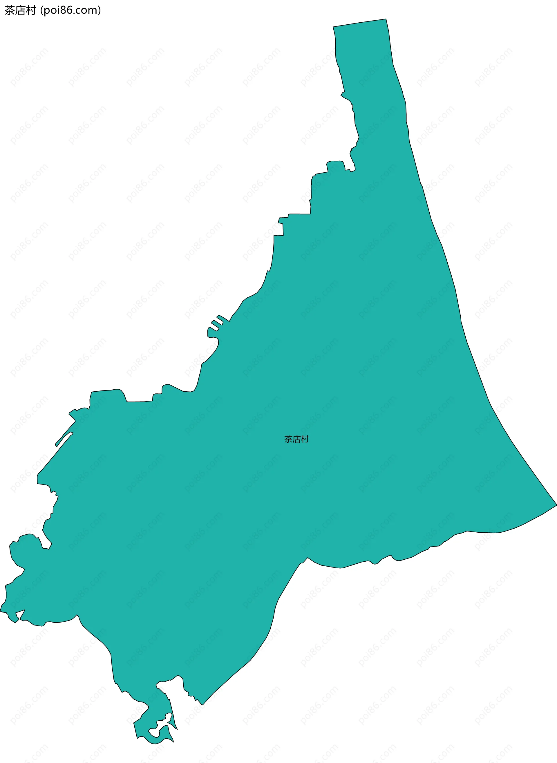 茶店村边界地图