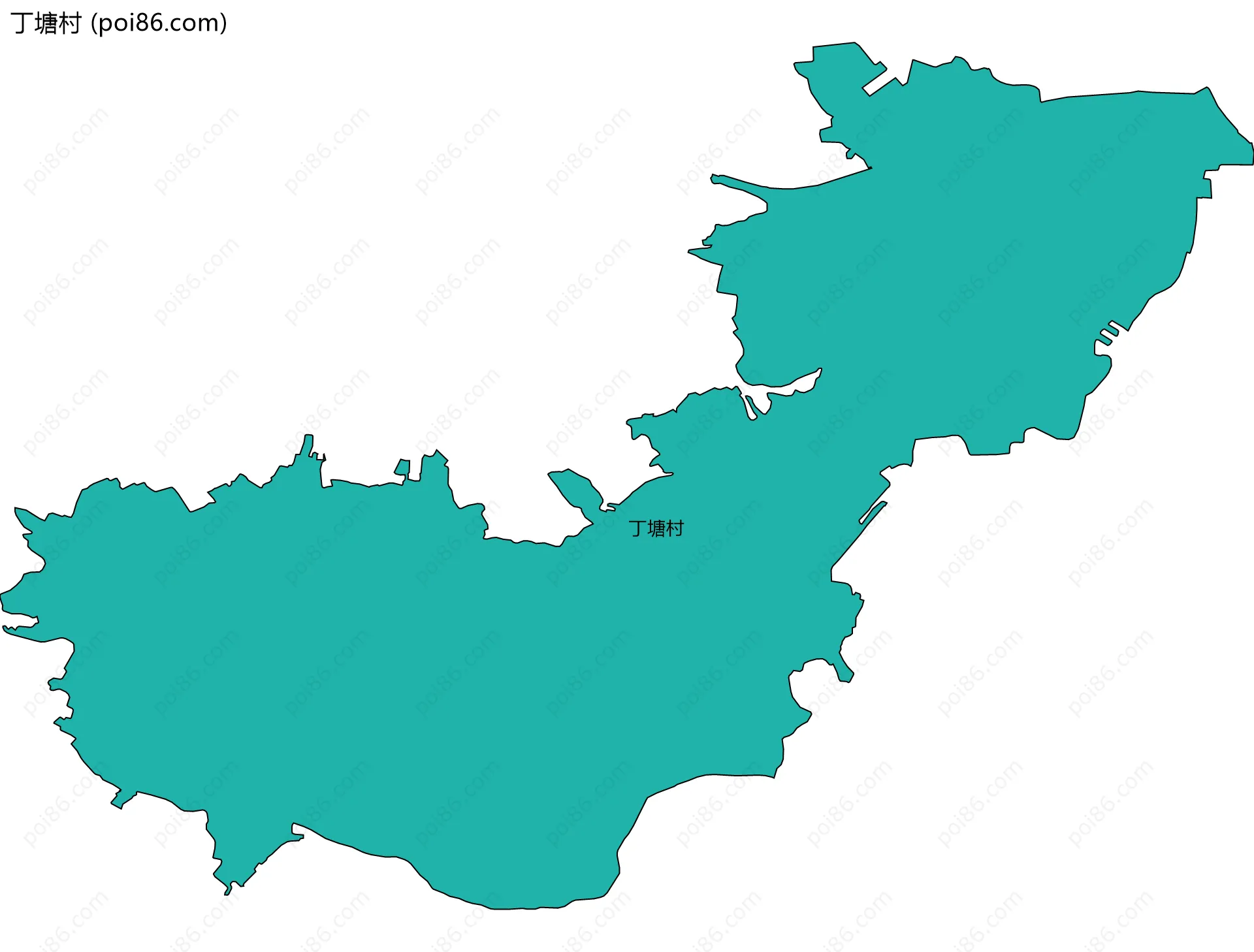 丁塘村边界地图