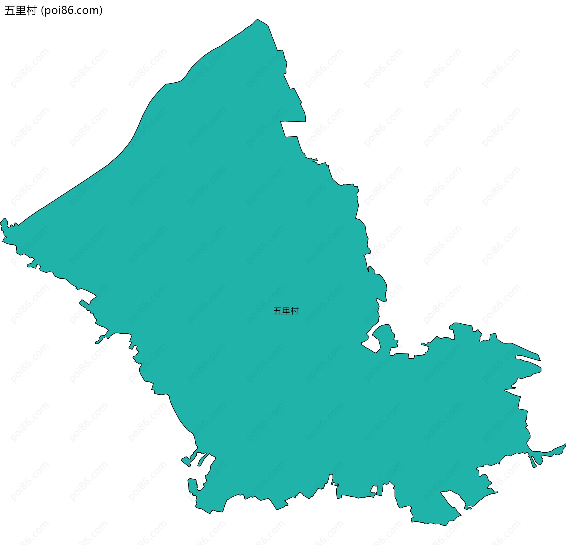 五里村边界地图