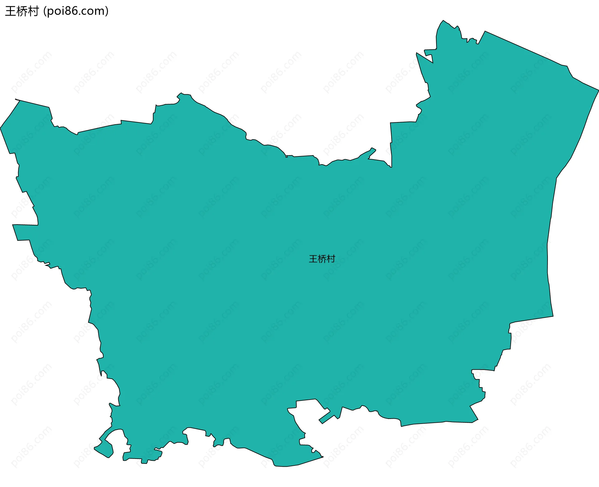 王桥村边界地图