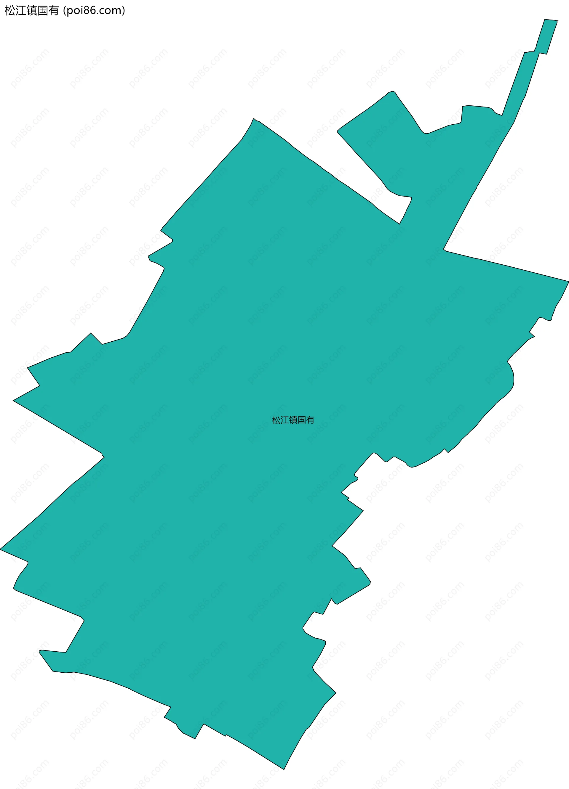松江镇国有边界地图