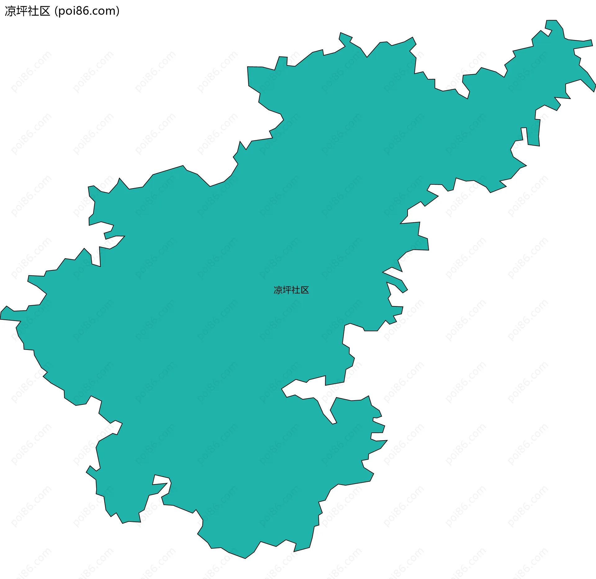 凉坪社区边界地图