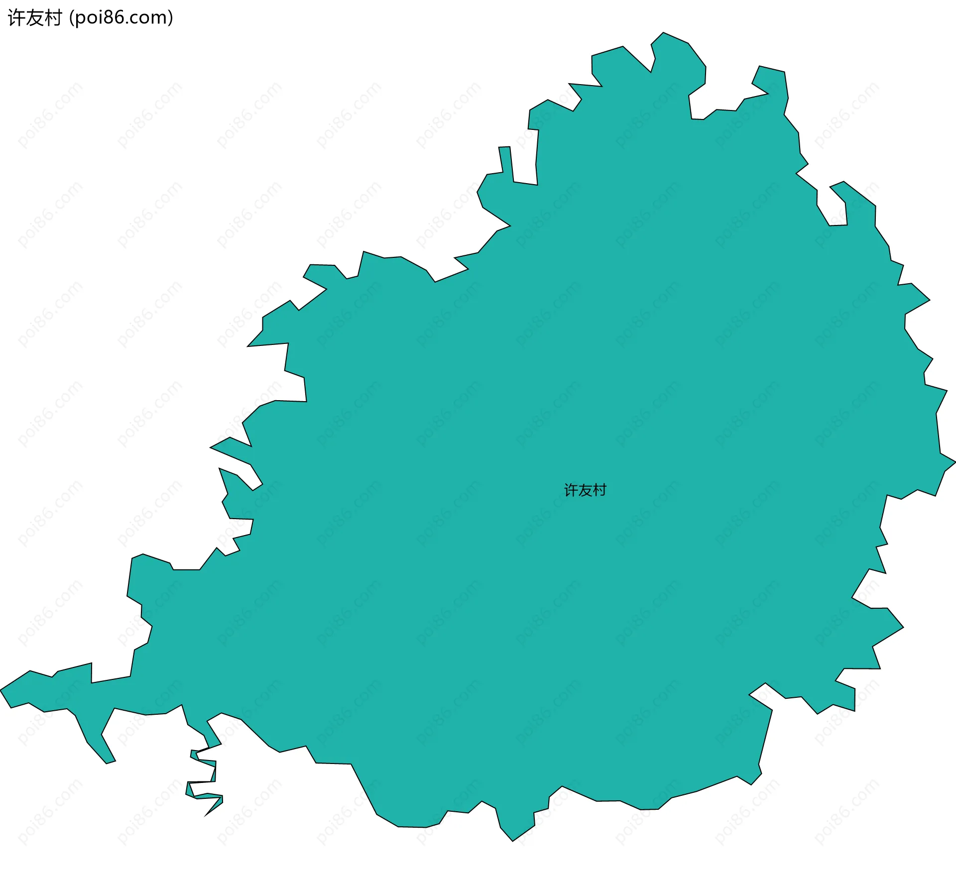 许友村边界地图
