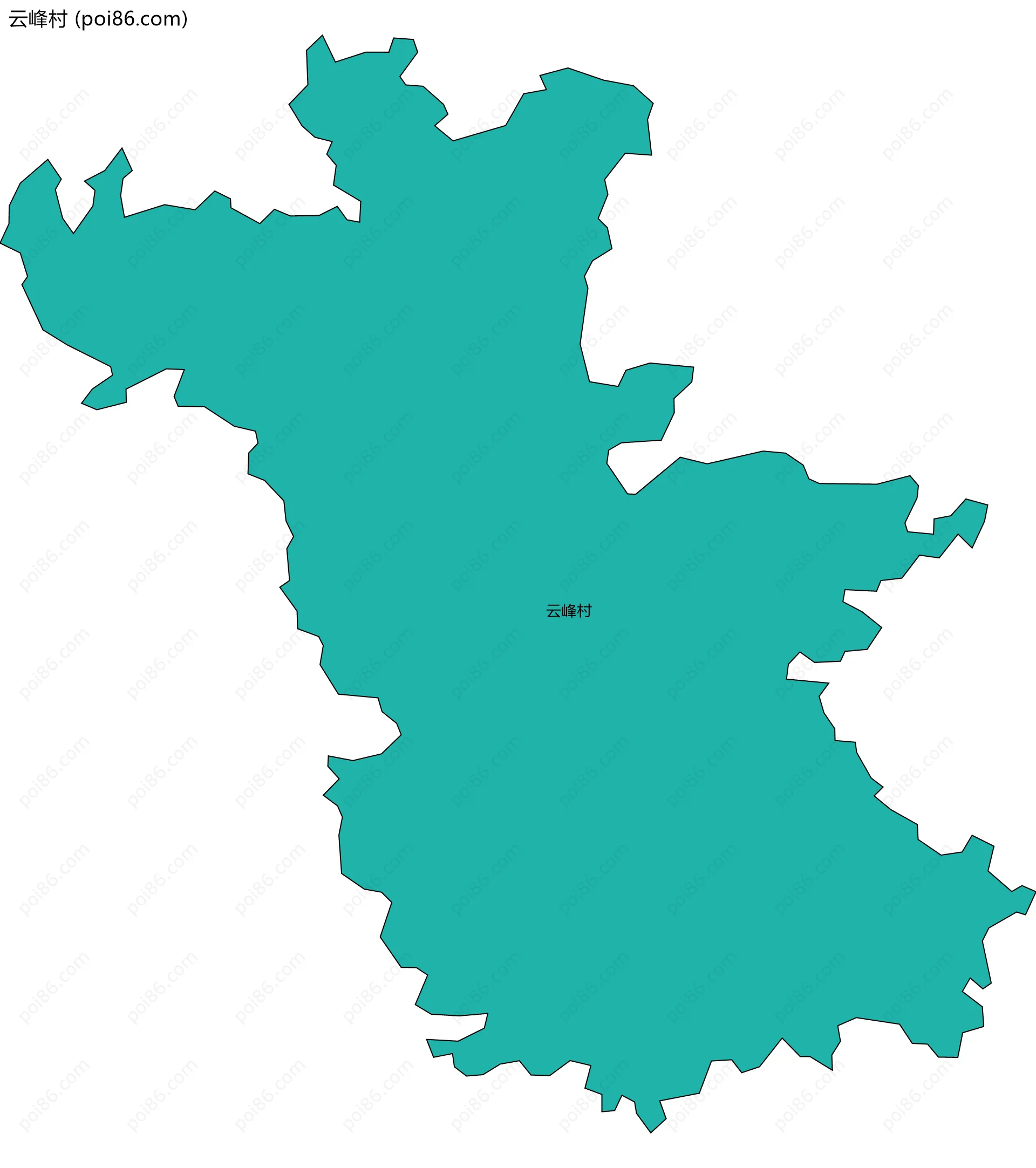 云峰村边界地图