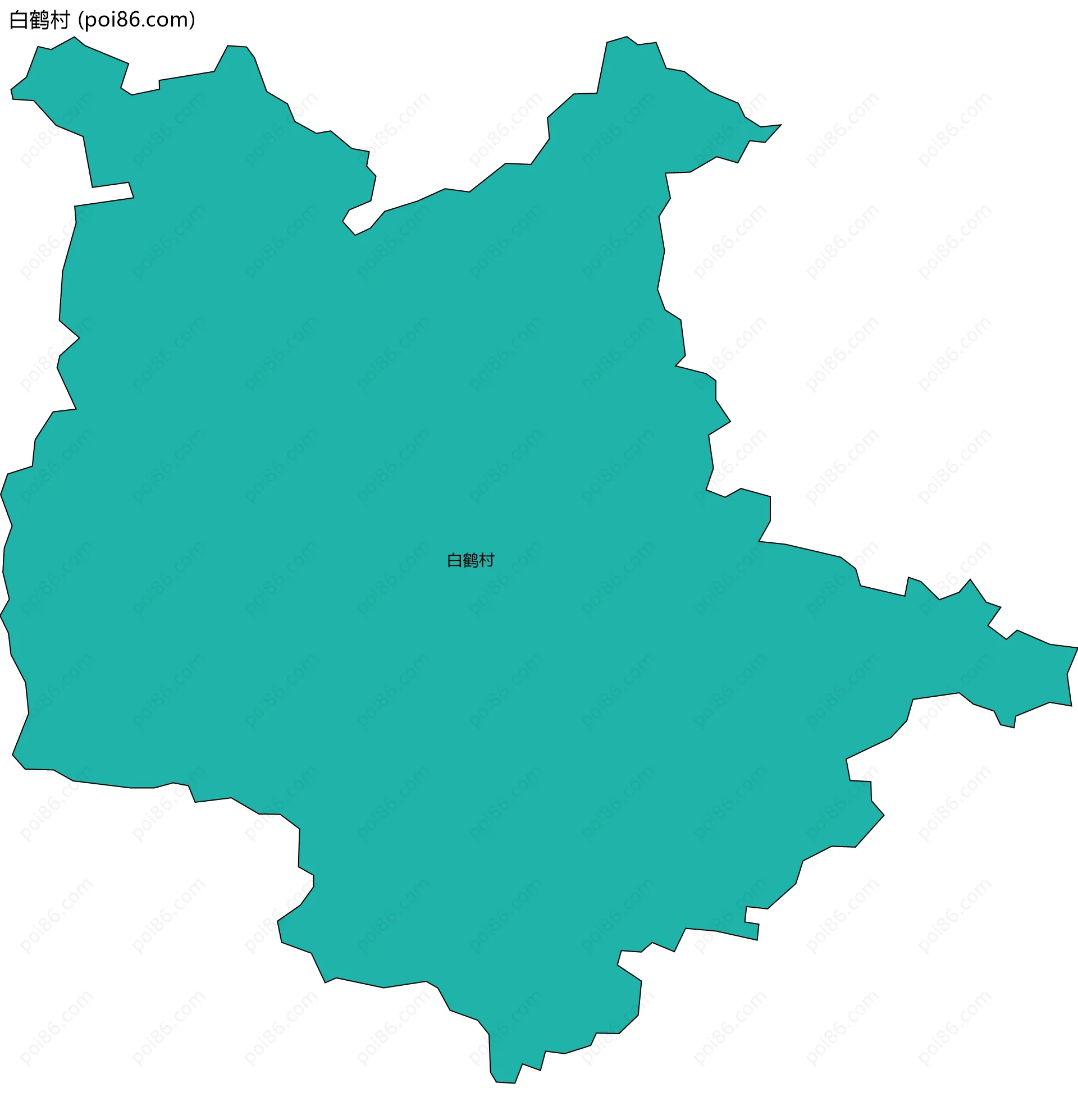 白鹤村边界地图