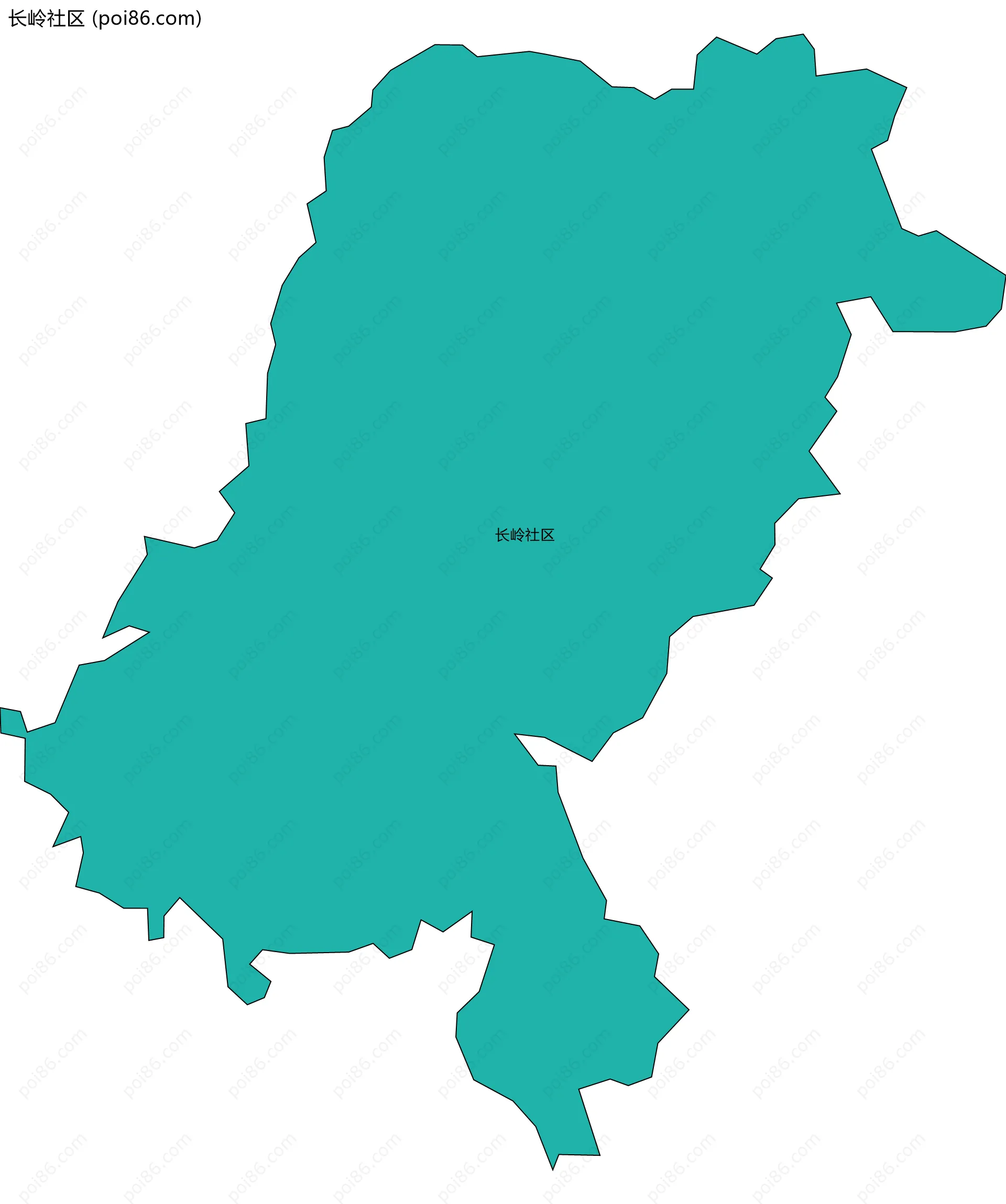 长岭社区边界地图