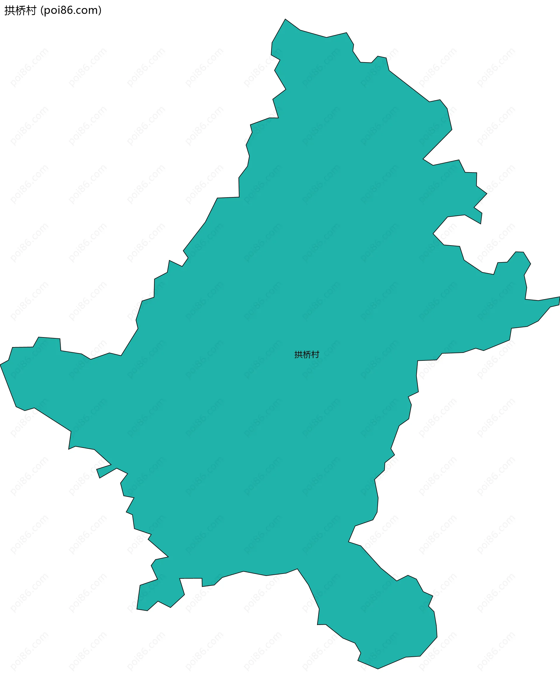 拱桥村边界地图