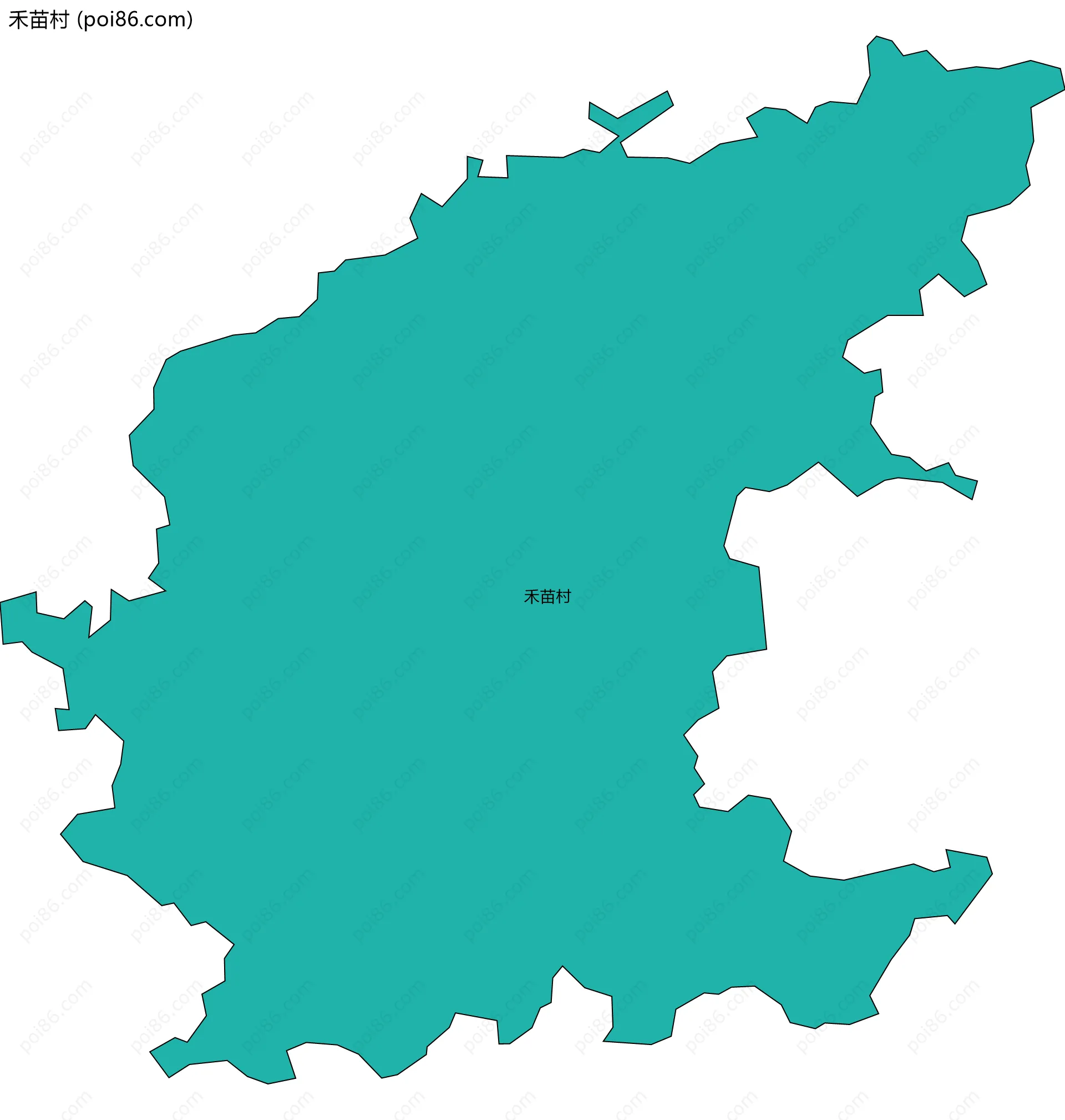 禾苗村边界地图