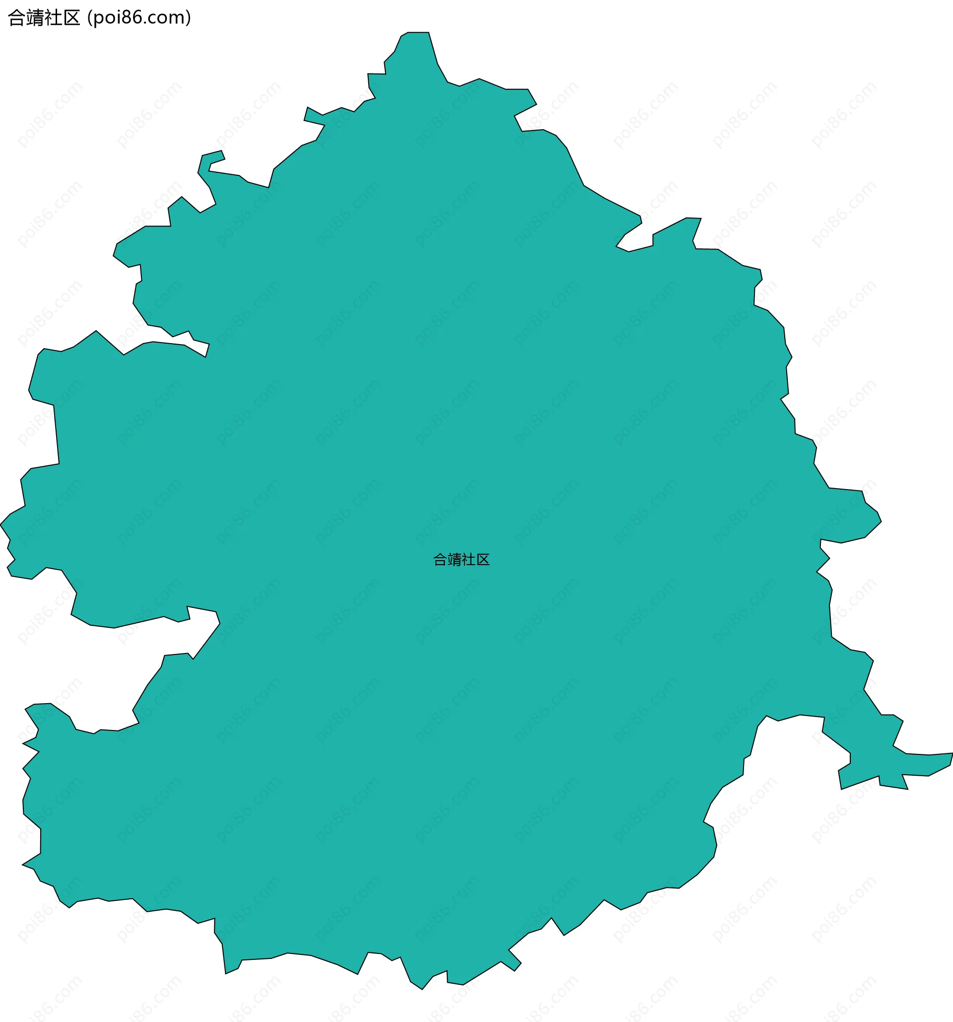合靖社区边界地图