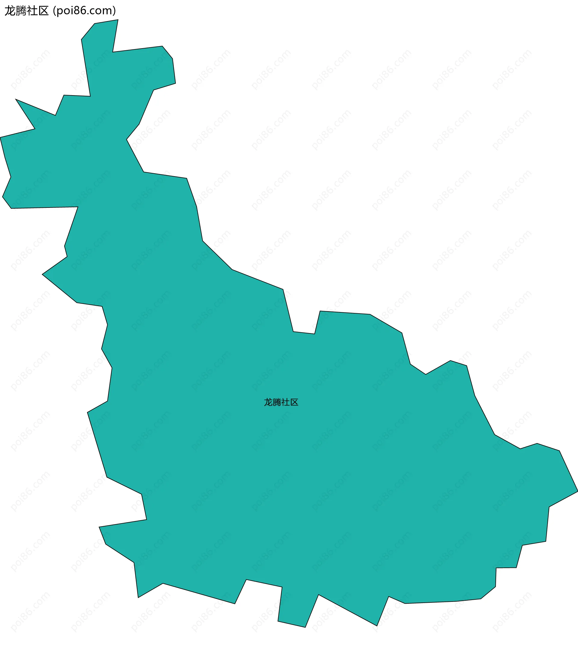 龙腾社区边界地图