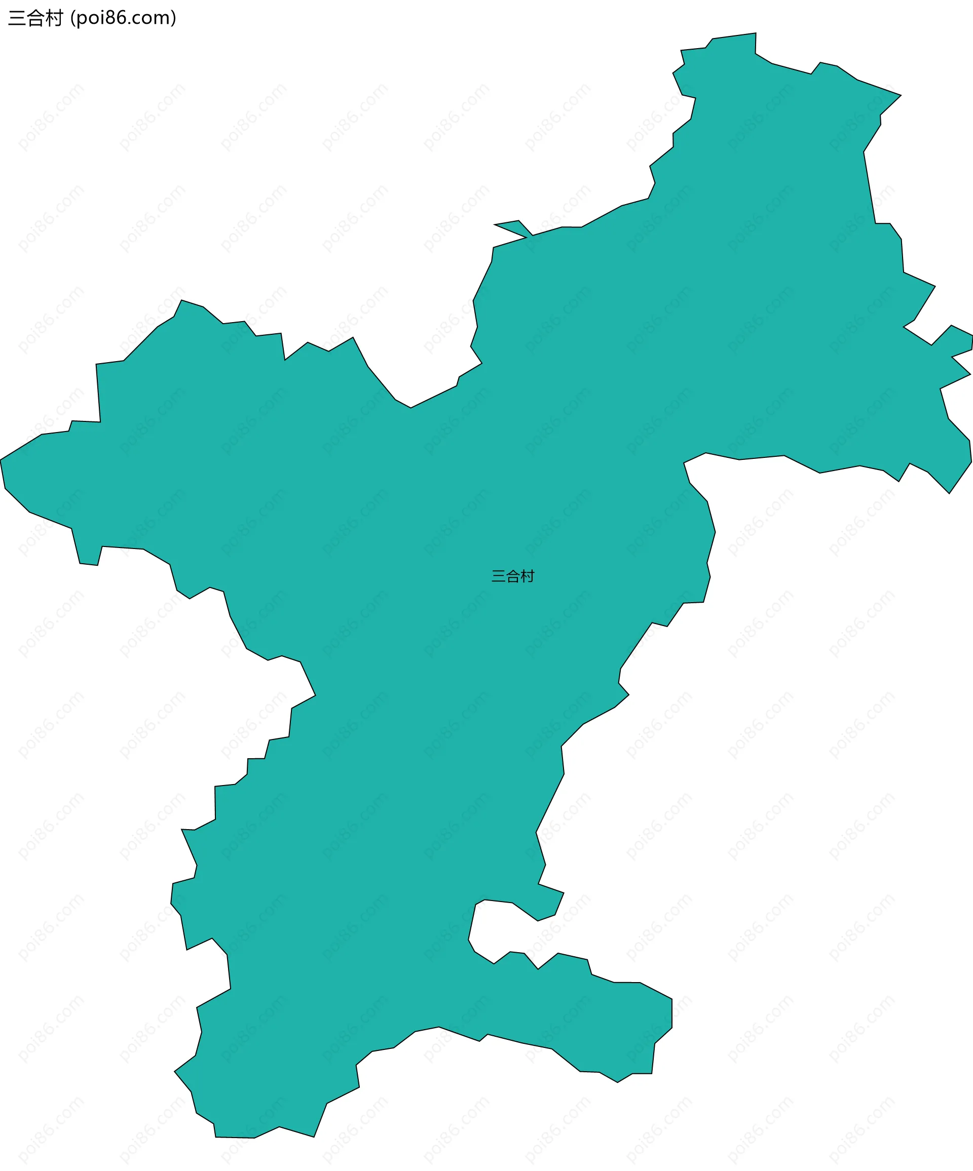 三合村边界地图