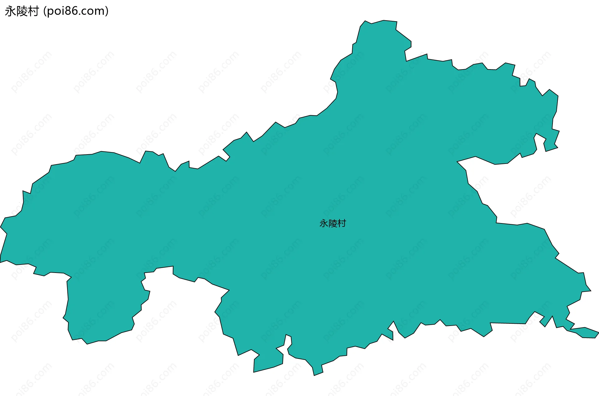 永陵村边界地图