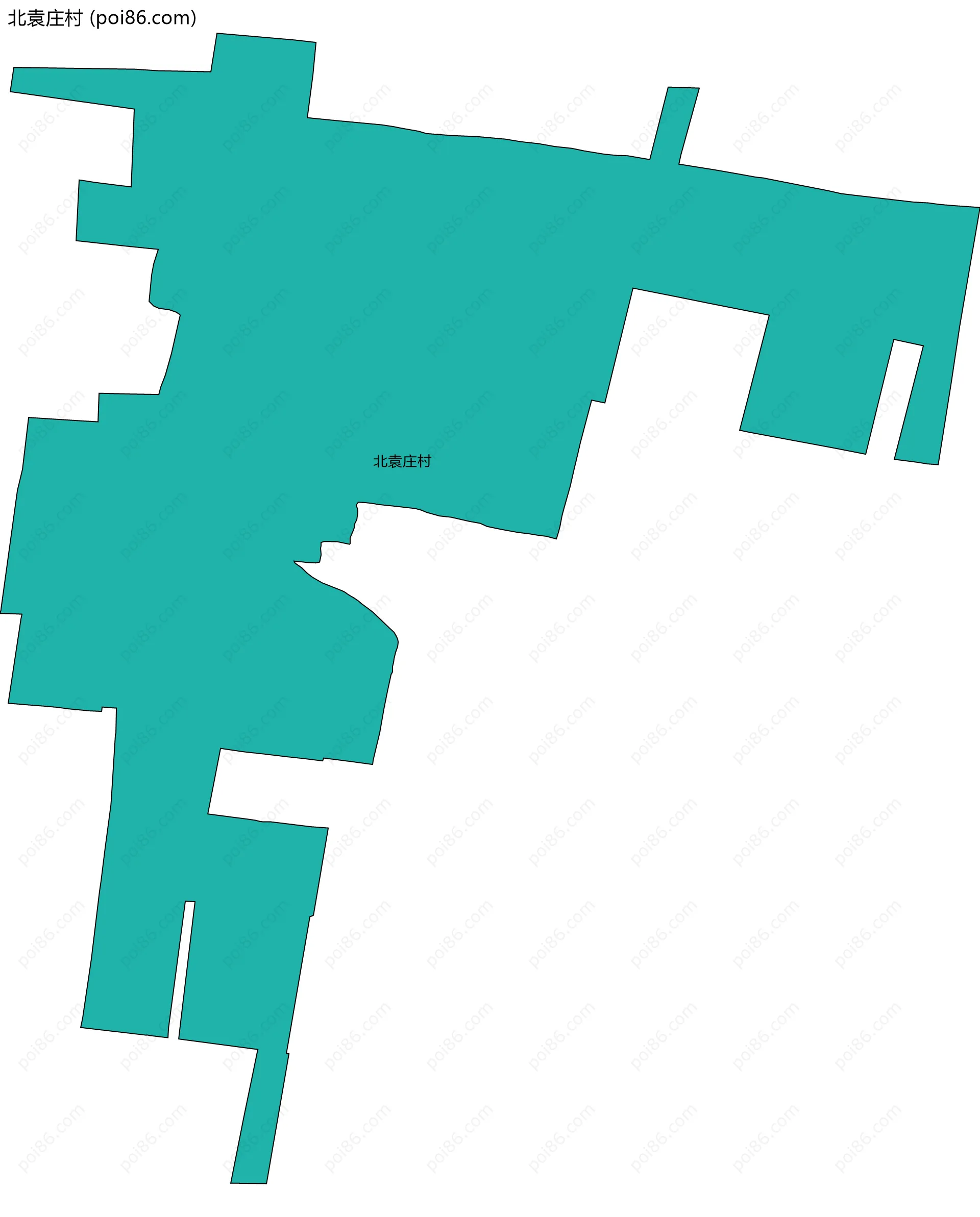 北袁庄村边界地图