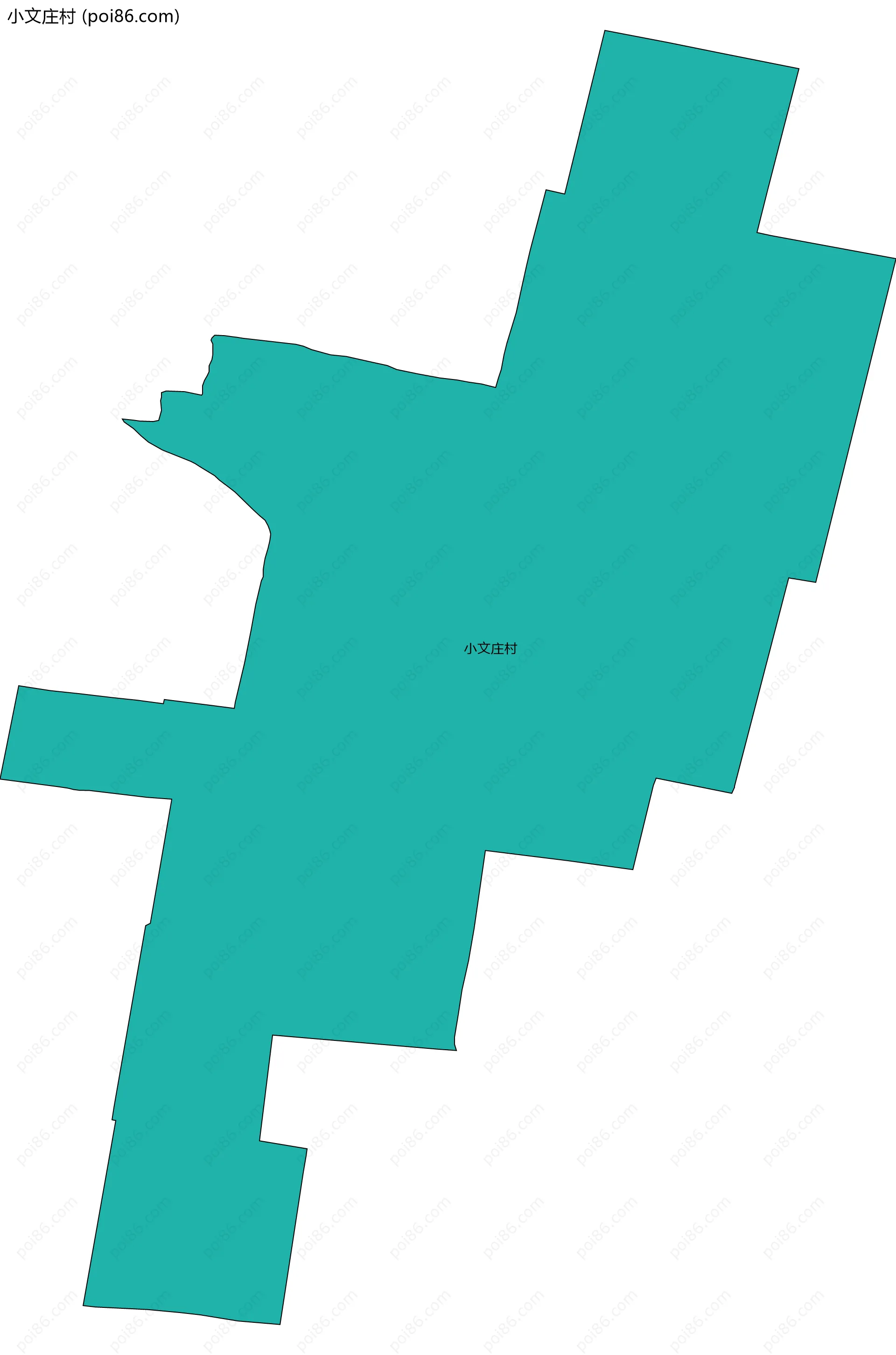 小文庄村边界地图