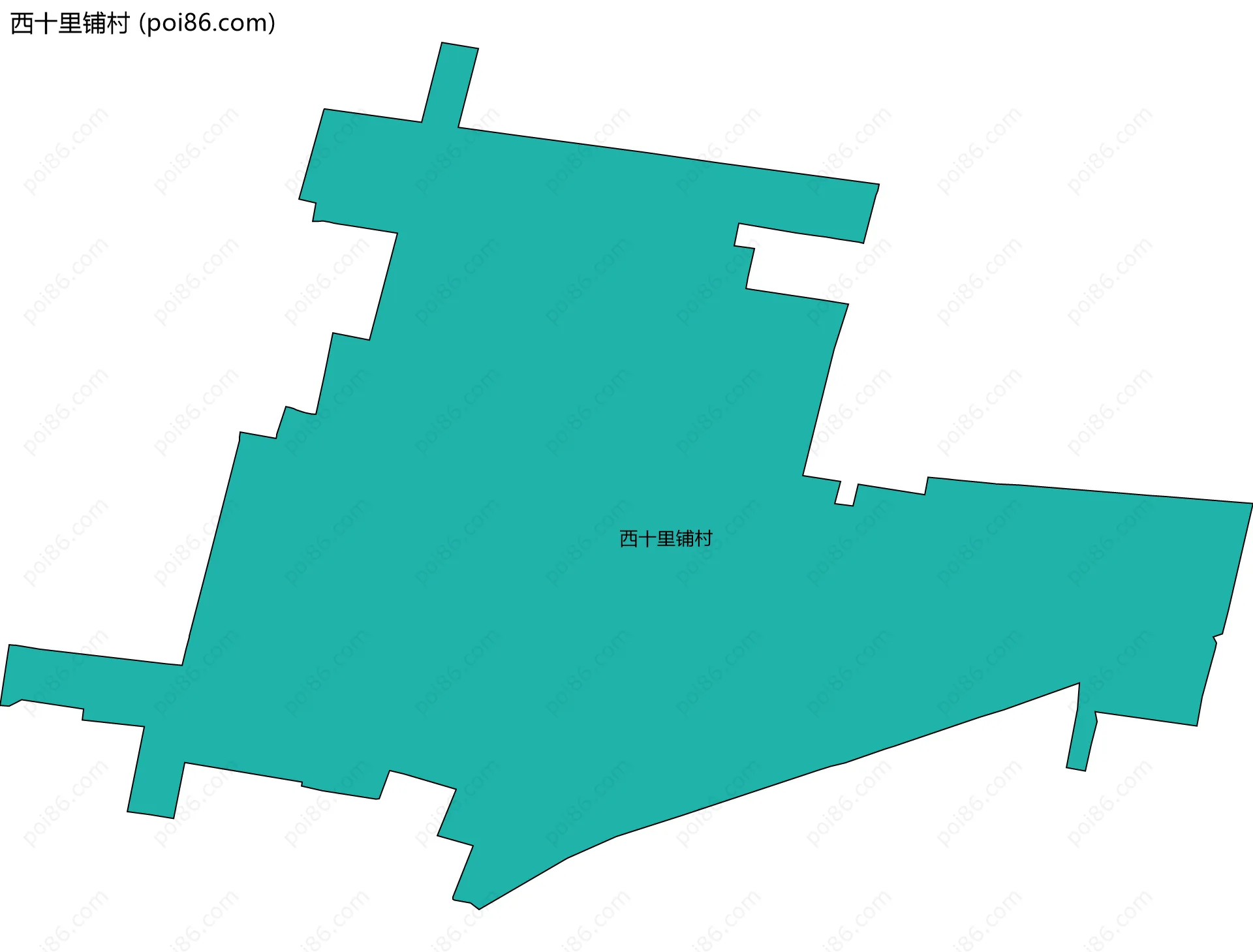 西十里铺村边界地图