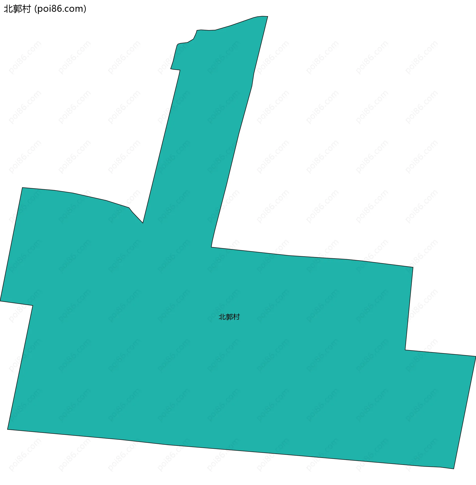 北郭村边界地图