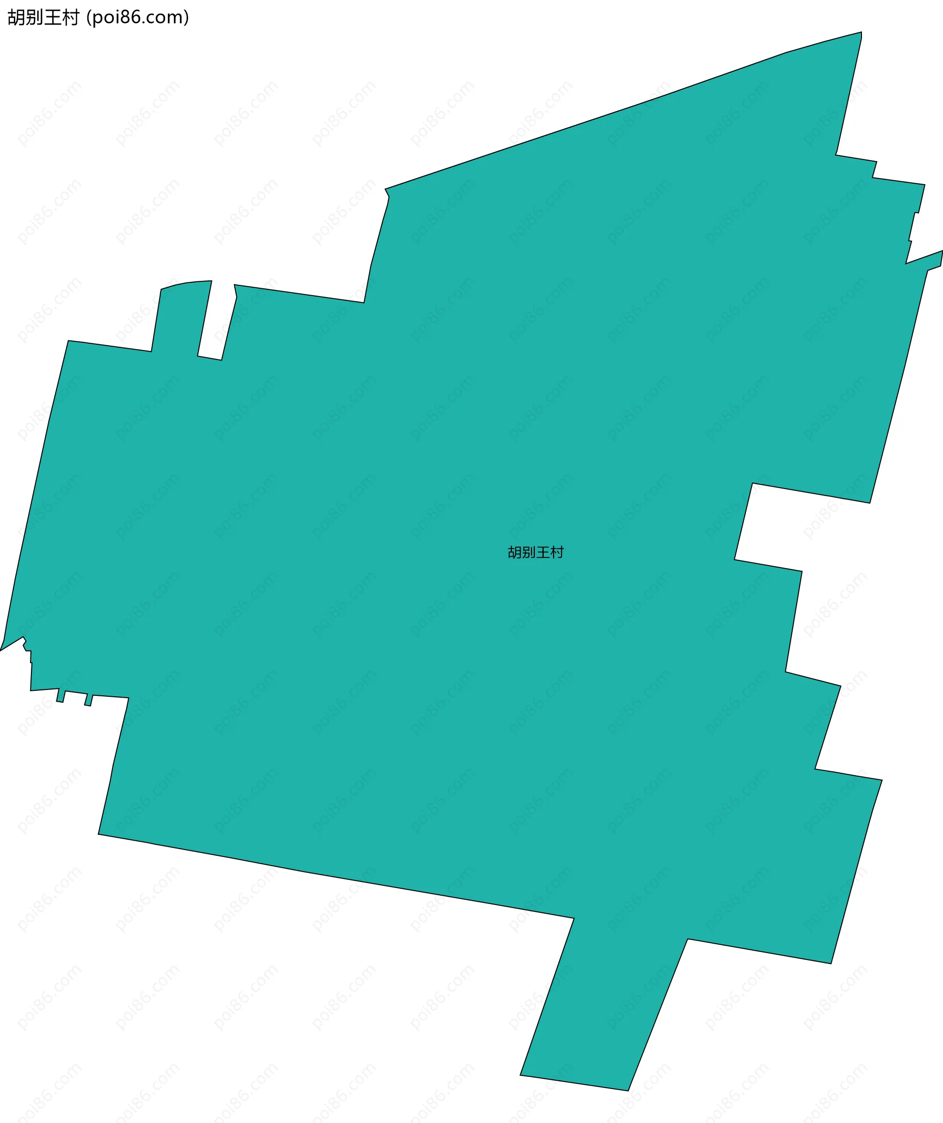胡别王村边界地图