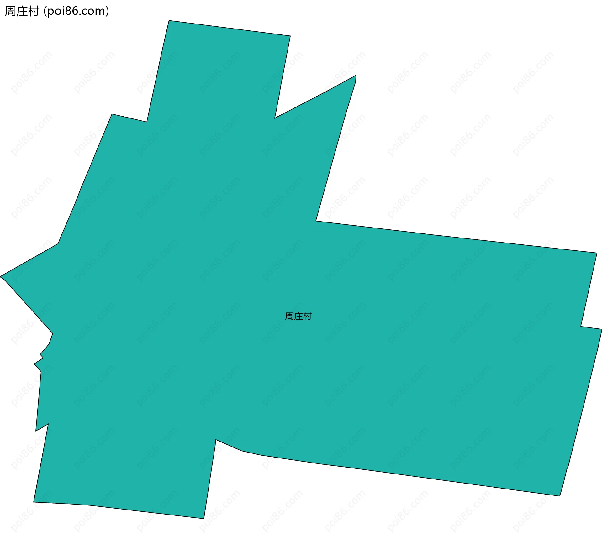 周庄村边界地图