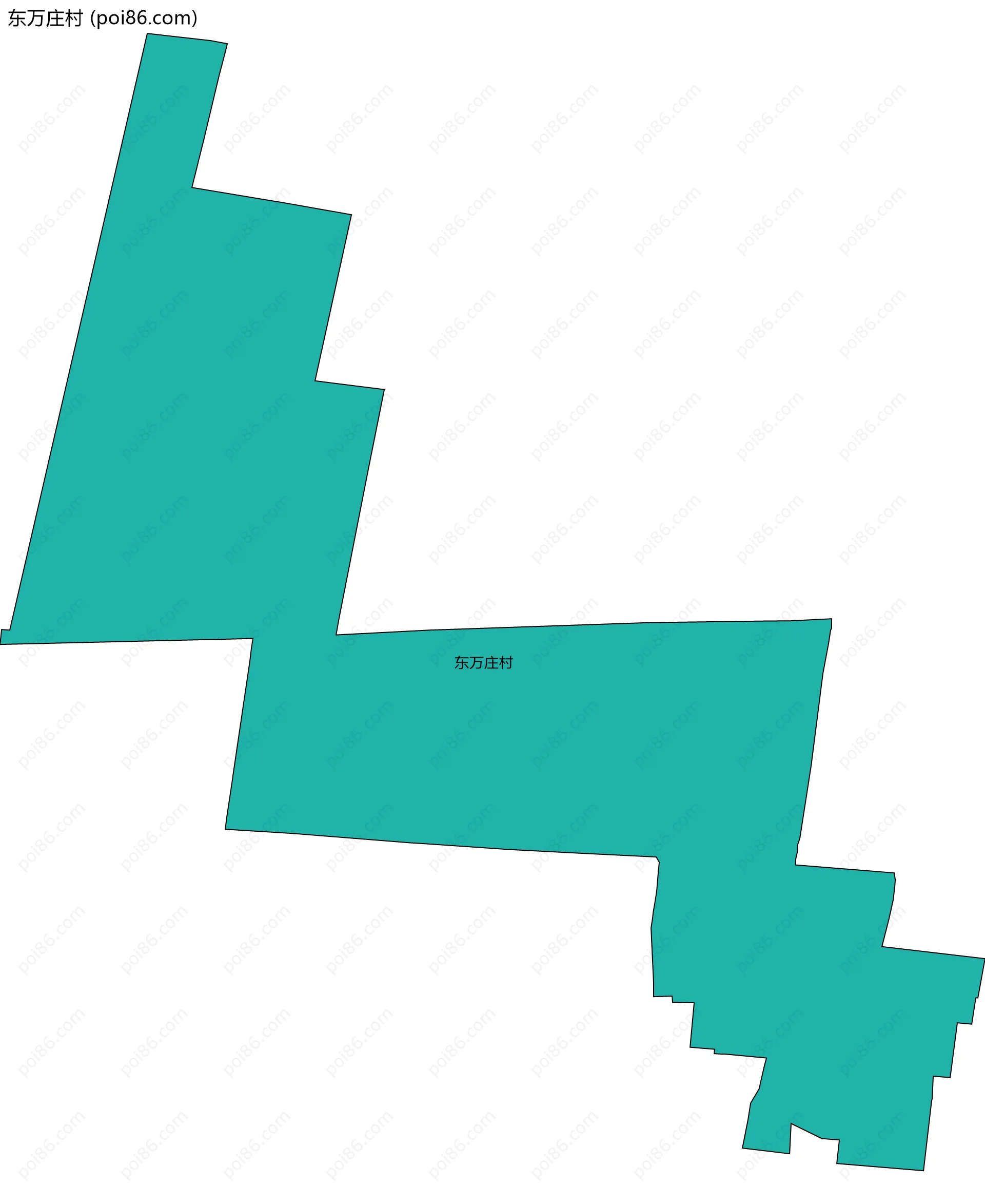 东万庄村边界地图
