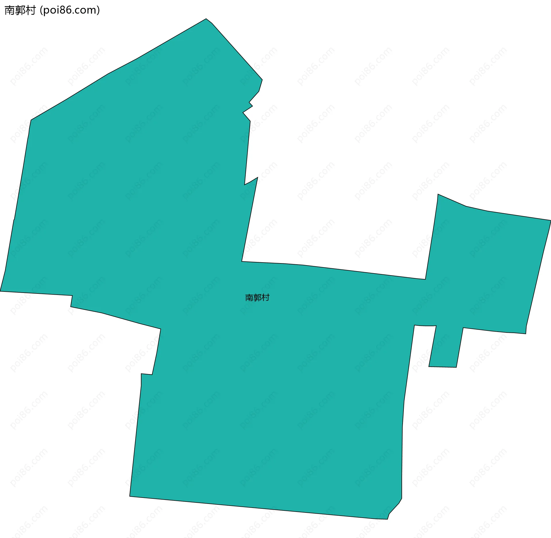 南郭村边界地图