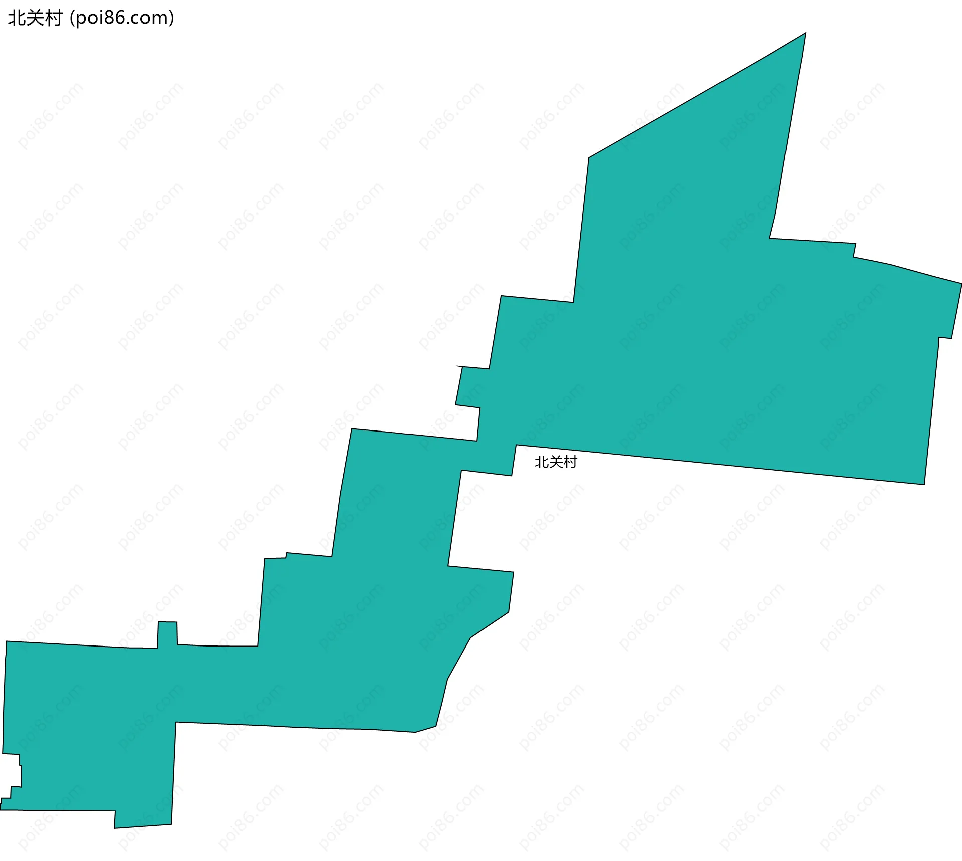 北关村边界地图