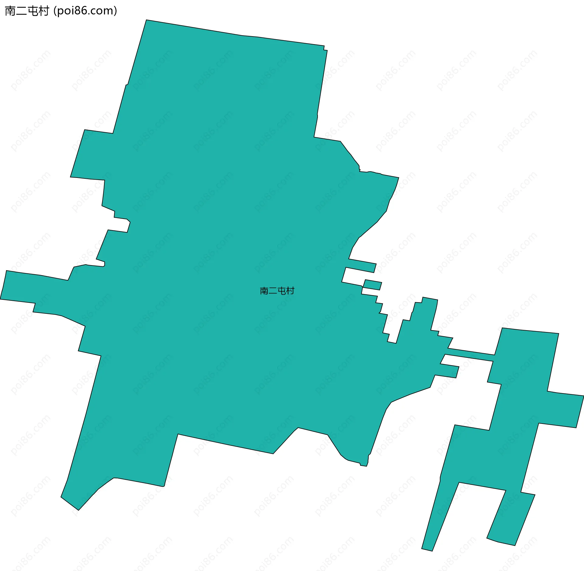 南二屯村边界地图