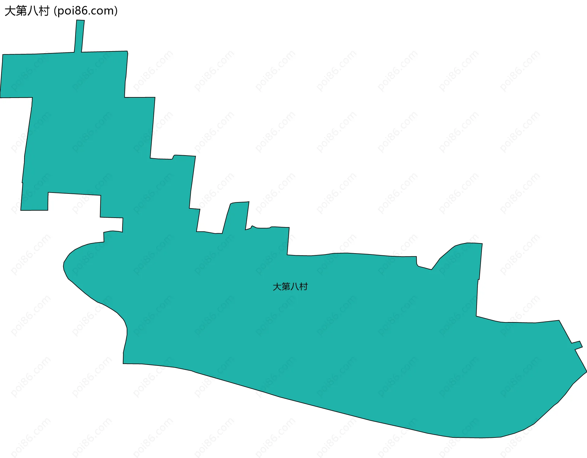 大第八村边界地图