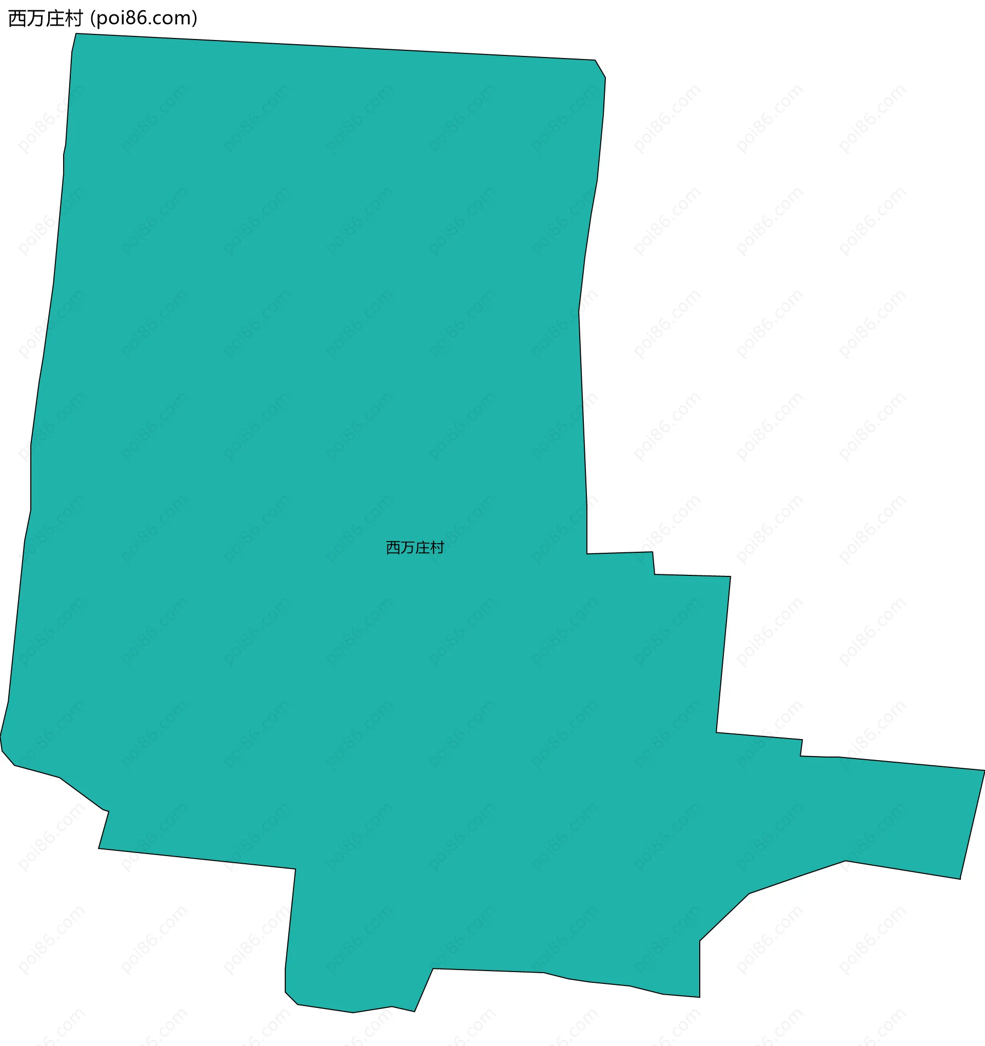 西万庄村边界地图